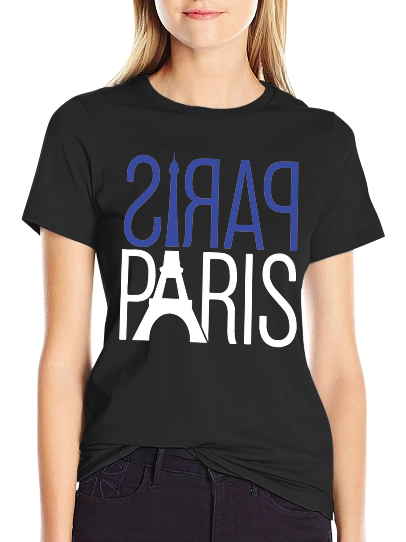 Paris Graphic Tee - Black Cotton T-Shirt