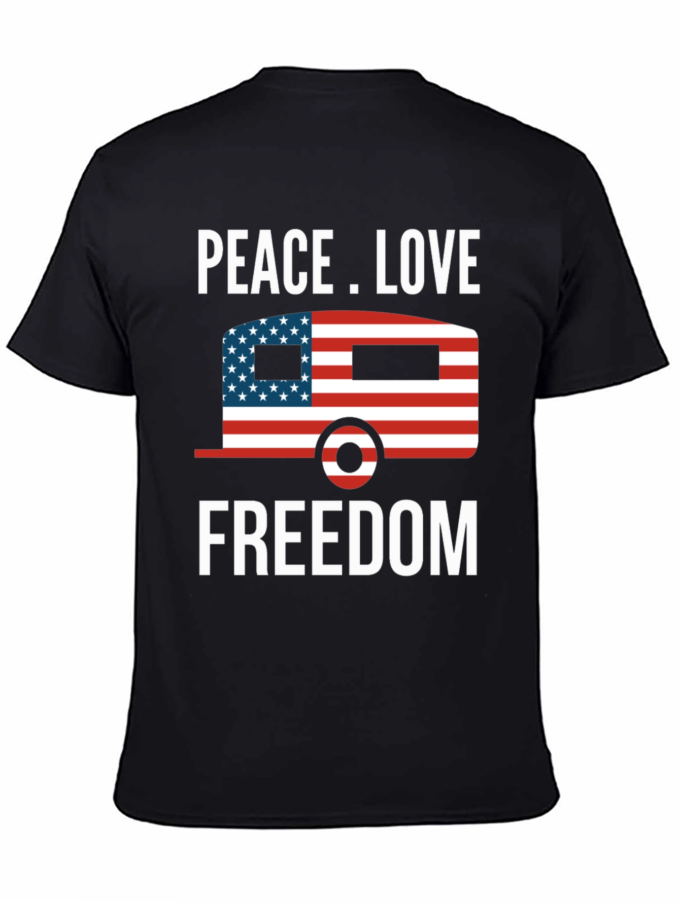 Peace Love Freedom USA Patriotic T-Shirt