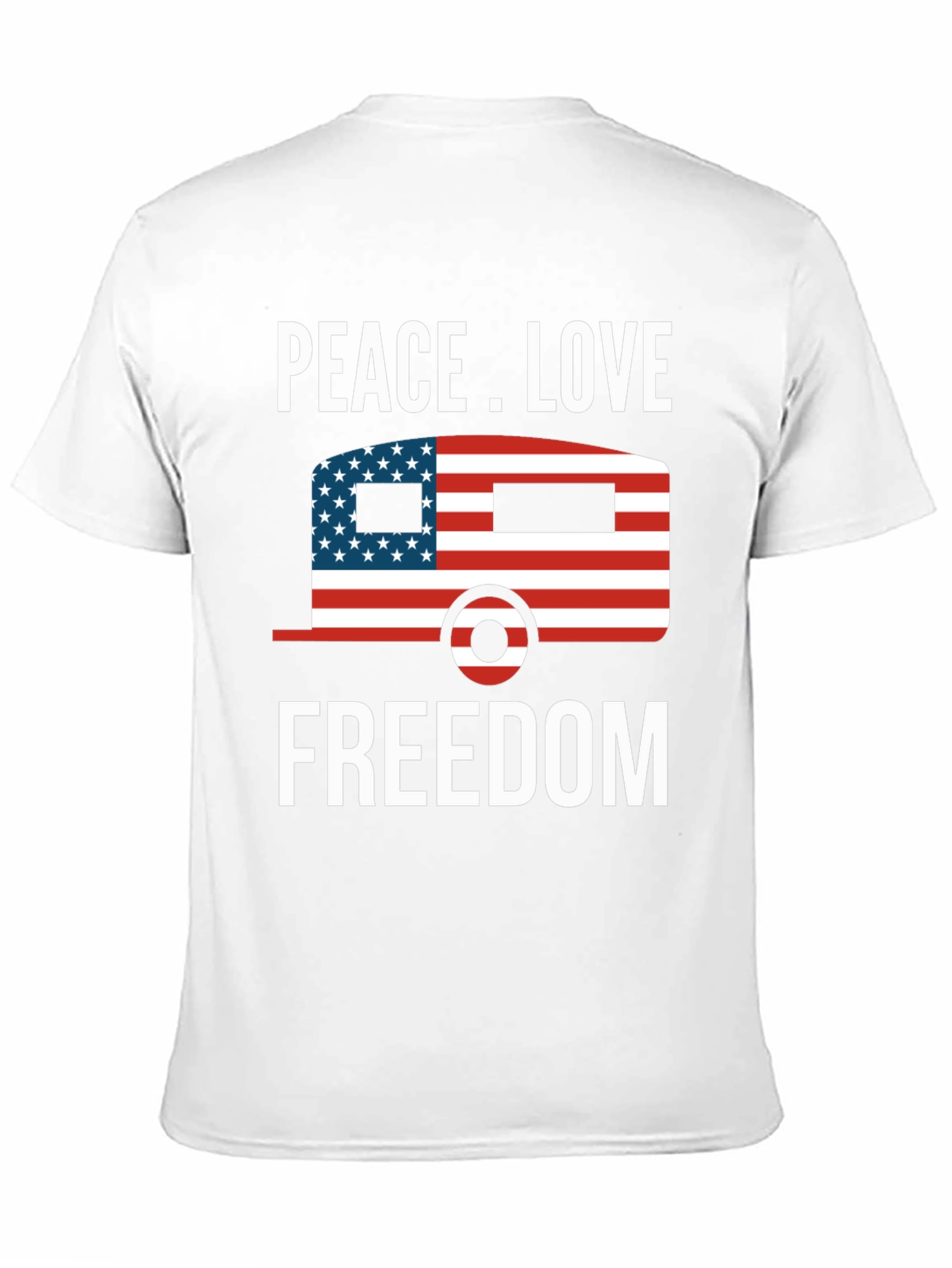 Peace Love Freedom USA Patriotic T-Shirt