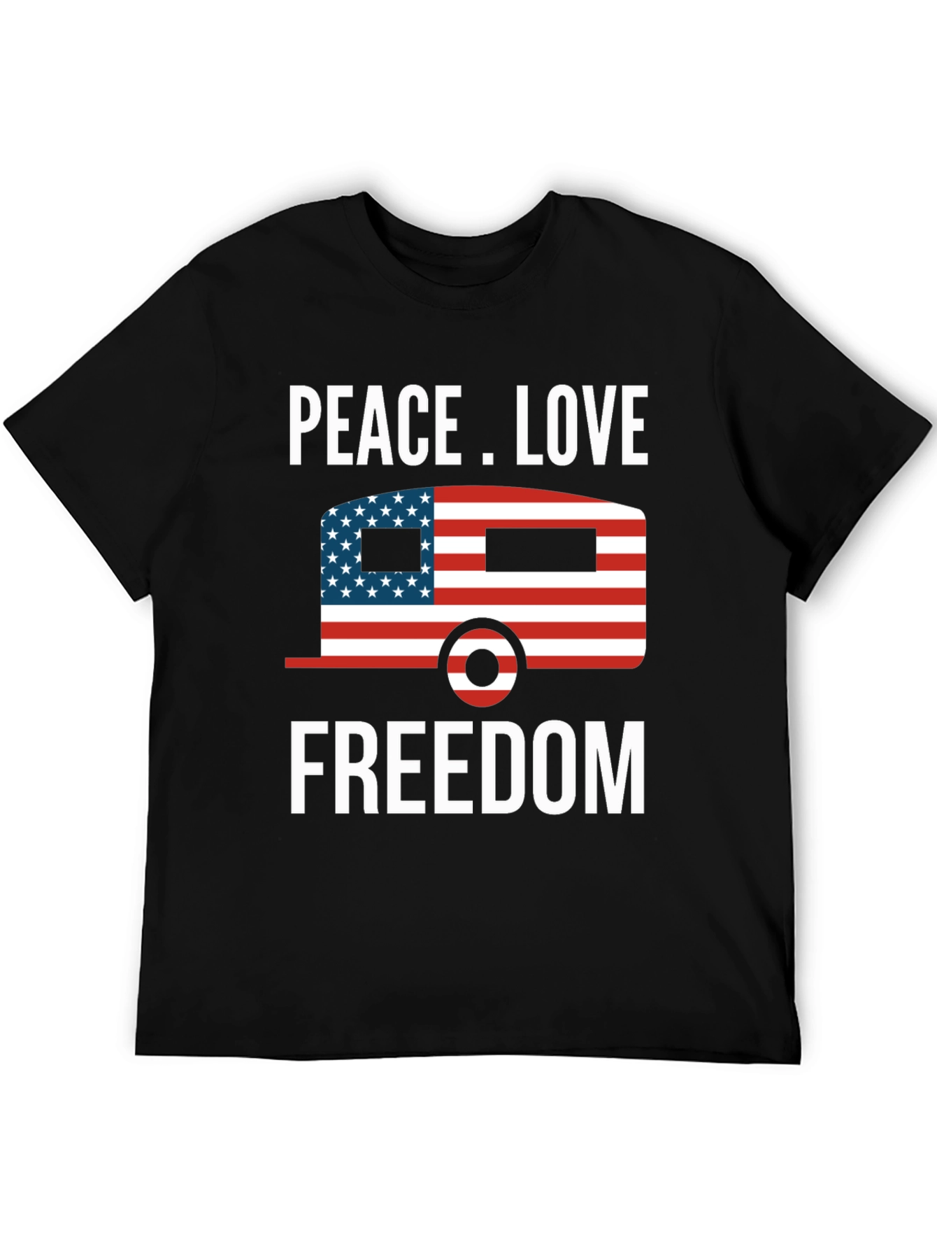 Peace Love Freedom USA Patriotic T-Shirt