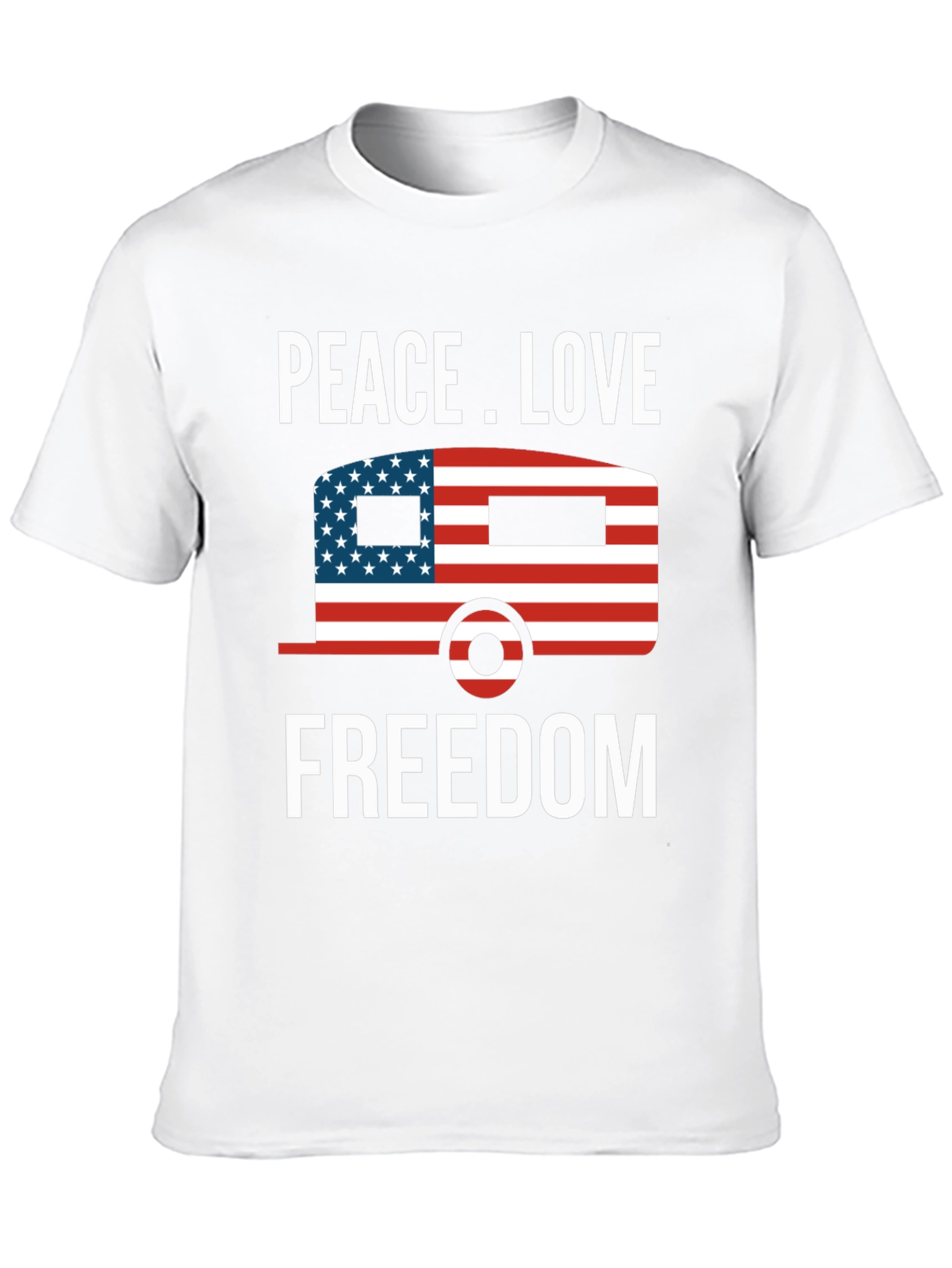 Peace Love Freedom USA Patriotic T-Shirt