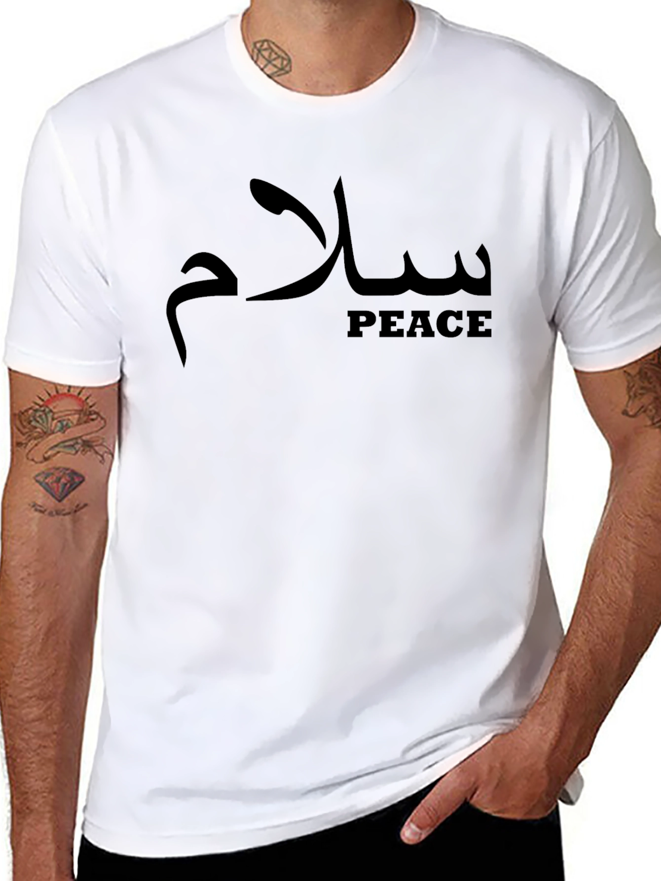 Peace Graphic T-Shirt - Mens Black Tee