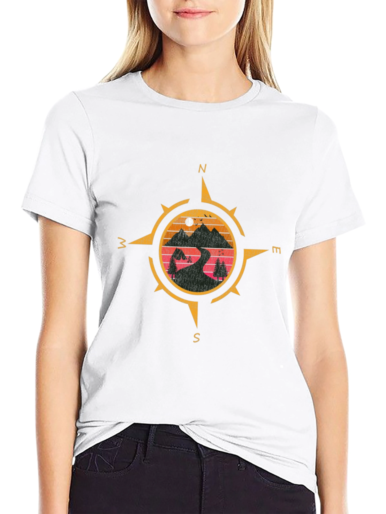 Compass Graphic T-Shirt - Adventure Awaits