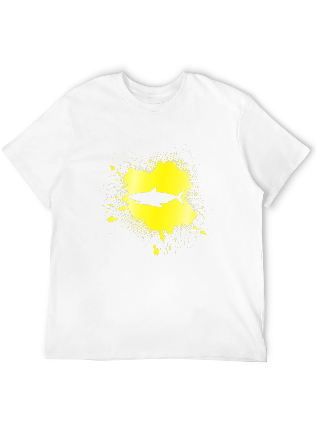 Shark Graphic Print T-Shirt - Black