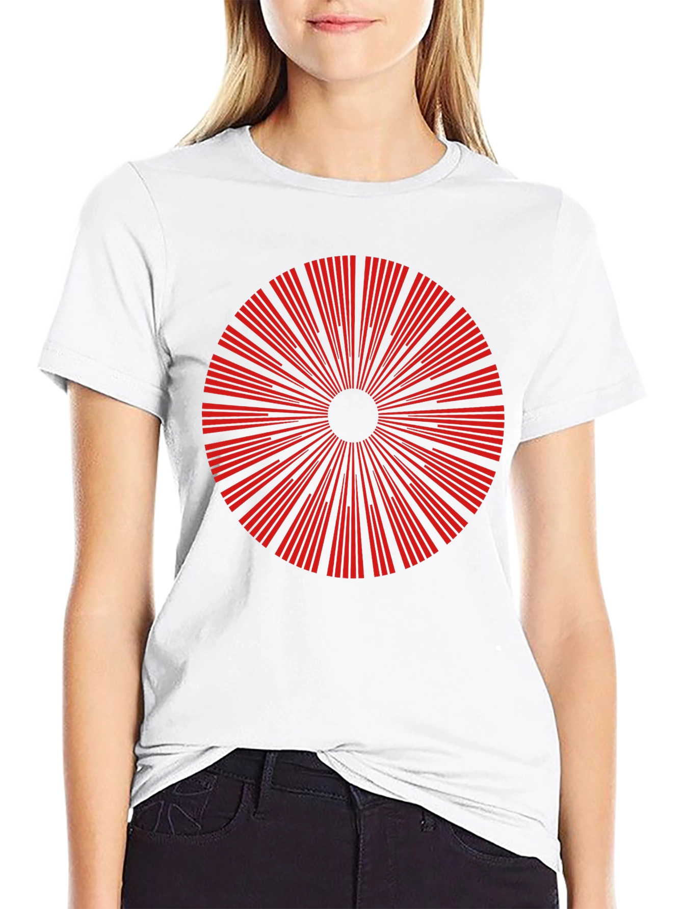 Geometric Burst Graphic Tee - Mens Black T-Shirt