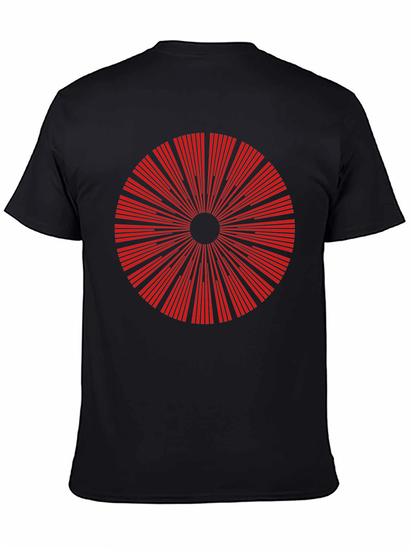 Geometric Burst Graphic Tee - Mens Black T-Shirt