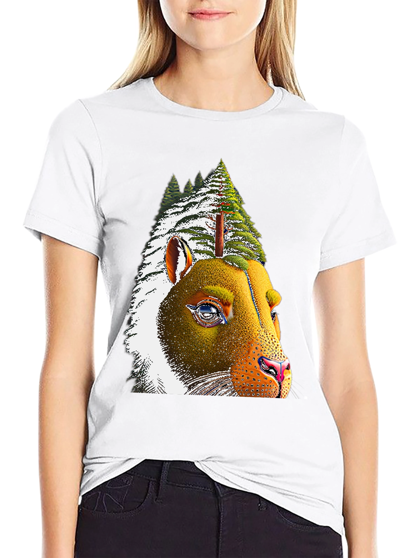 Pine Tree Bear T-Shirt - Unique Graphic Tee