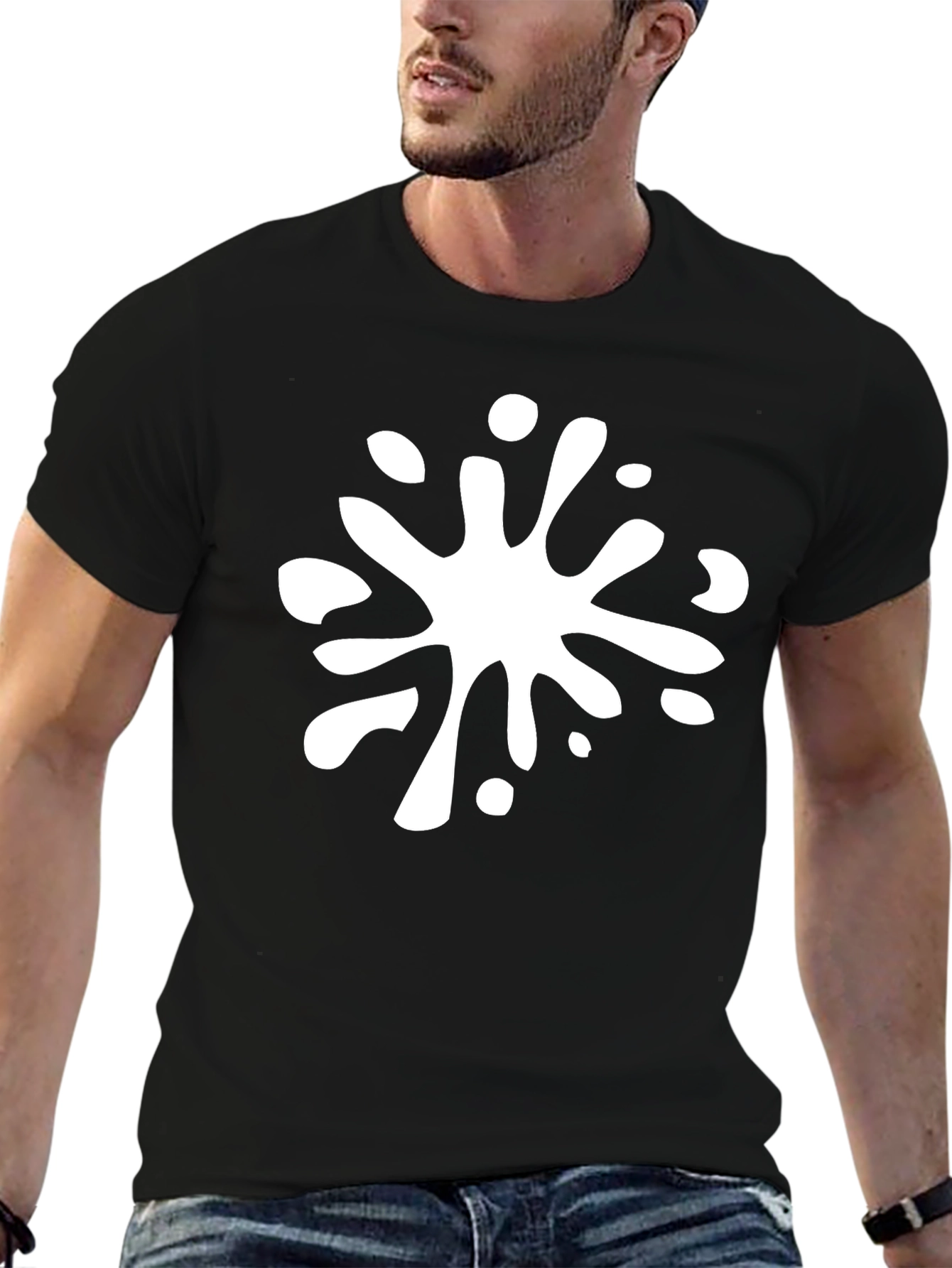 Cool Ink Splatter Black T-Shirt