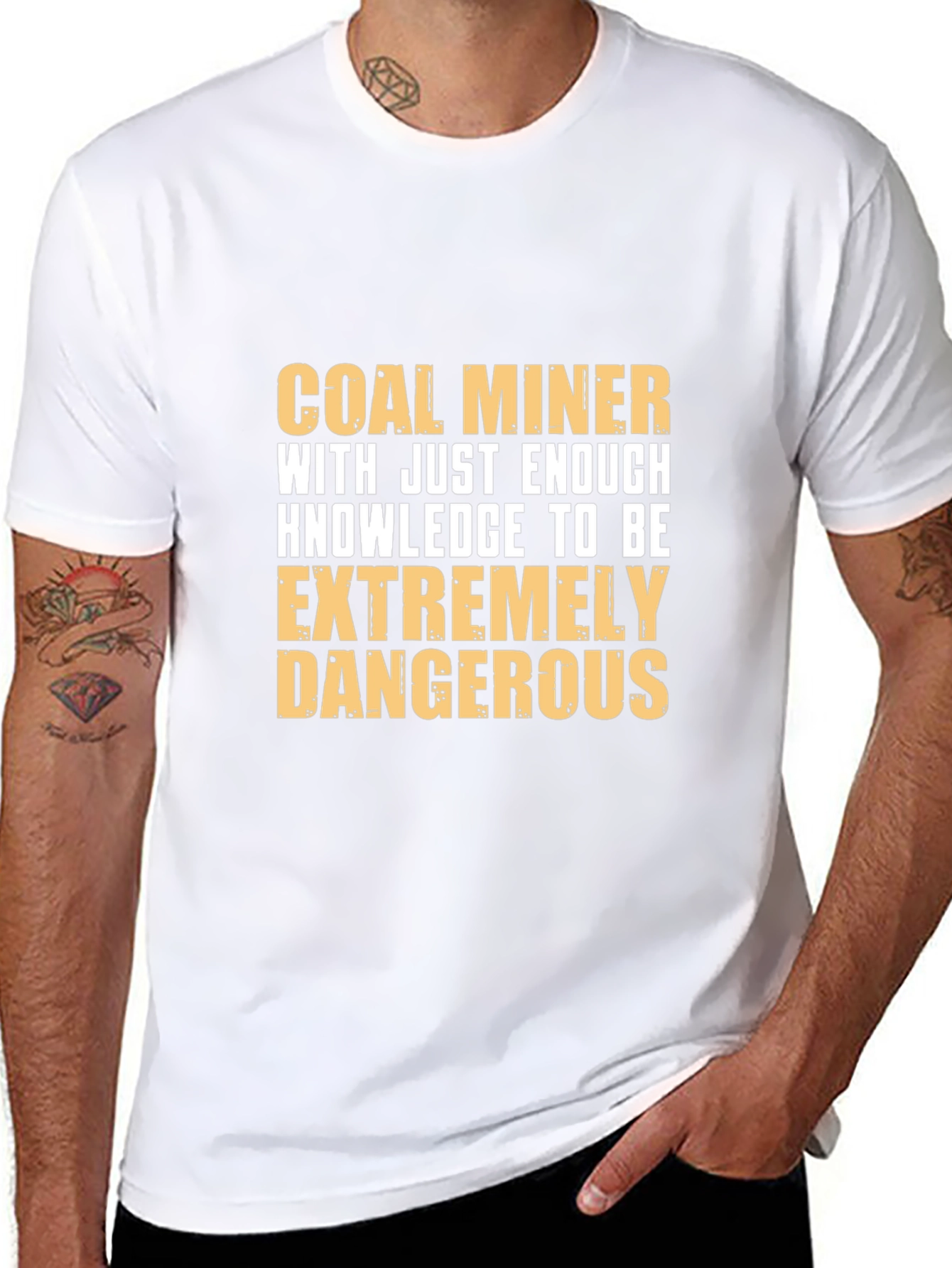 Coal Miner Dangerous Knowledge Graphic T-Shirt