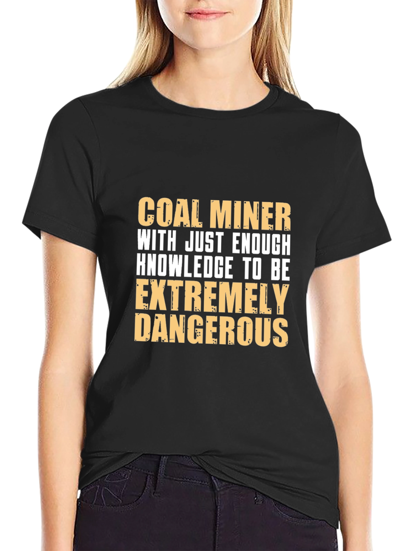 Coal Miner Dangerous Knowledge Graphic T-Shirt