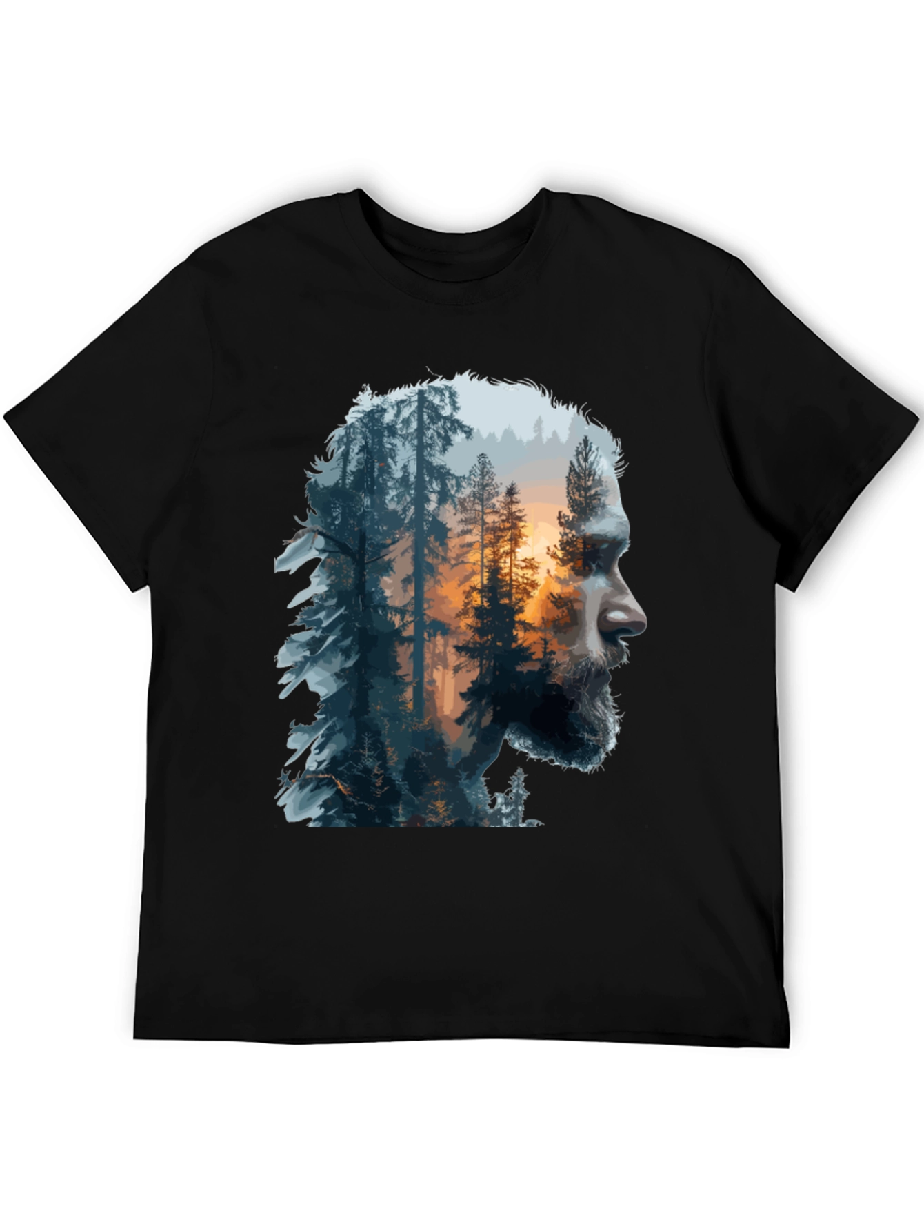 Nature Portrait Graphic Tee - Mens Black T-Shirt