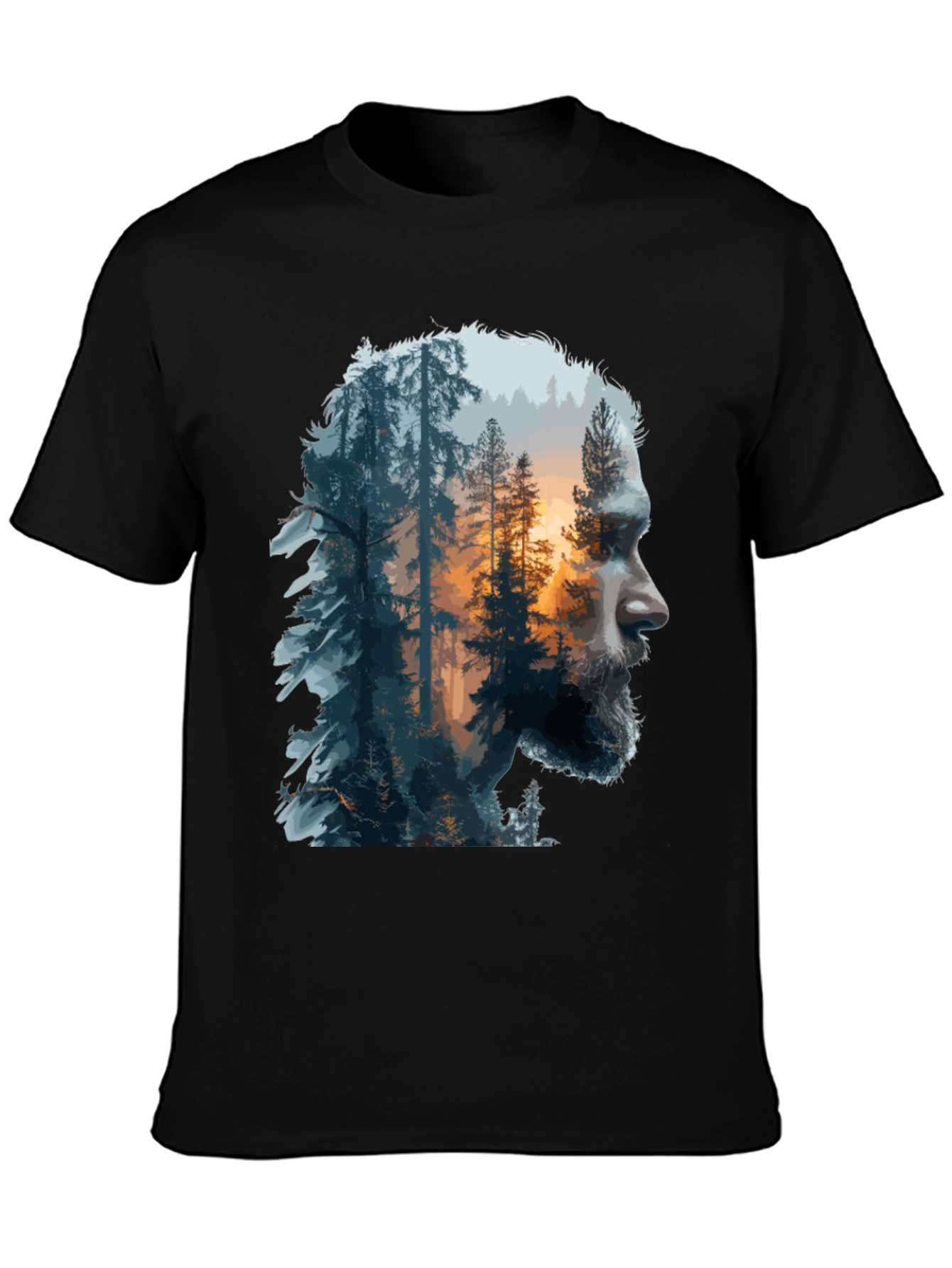 Nature Portrait Graphic Tee - Mens Black T-Shirt