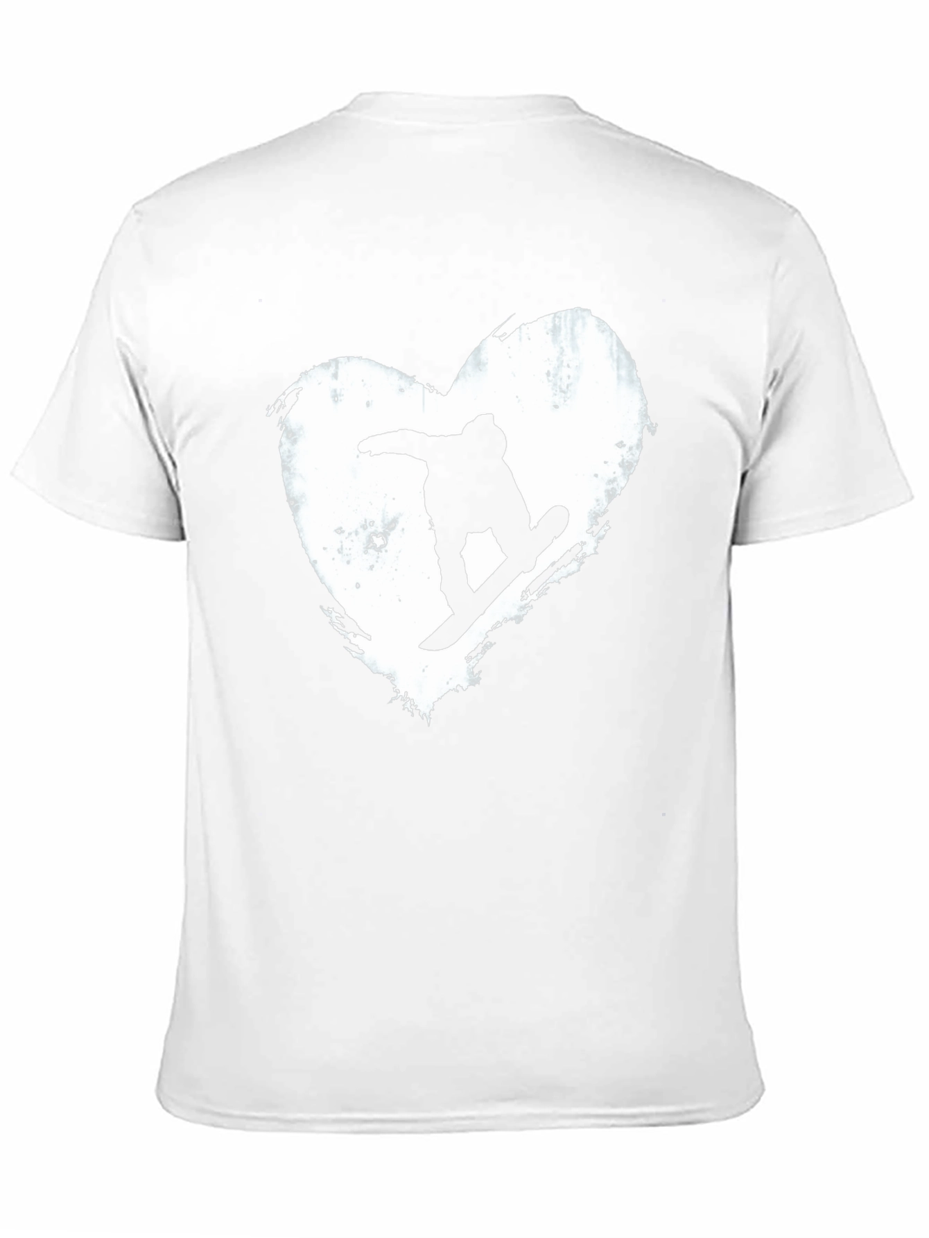 Snowboard Heart Graphic T-Shirt - Black Cotton Blend Tee