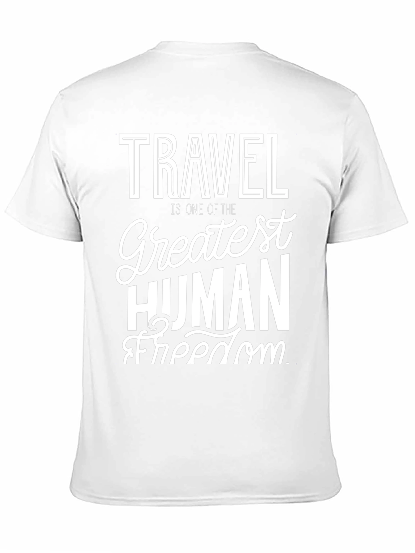 Travel is Freedom T-Shirt - Black Cotton Tee