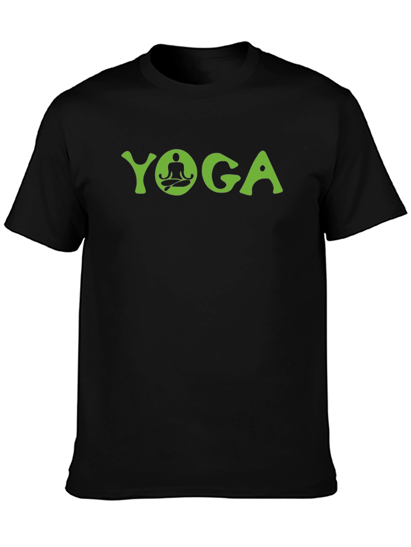 Yoga Graphic Tee - Black Cotton Comfort