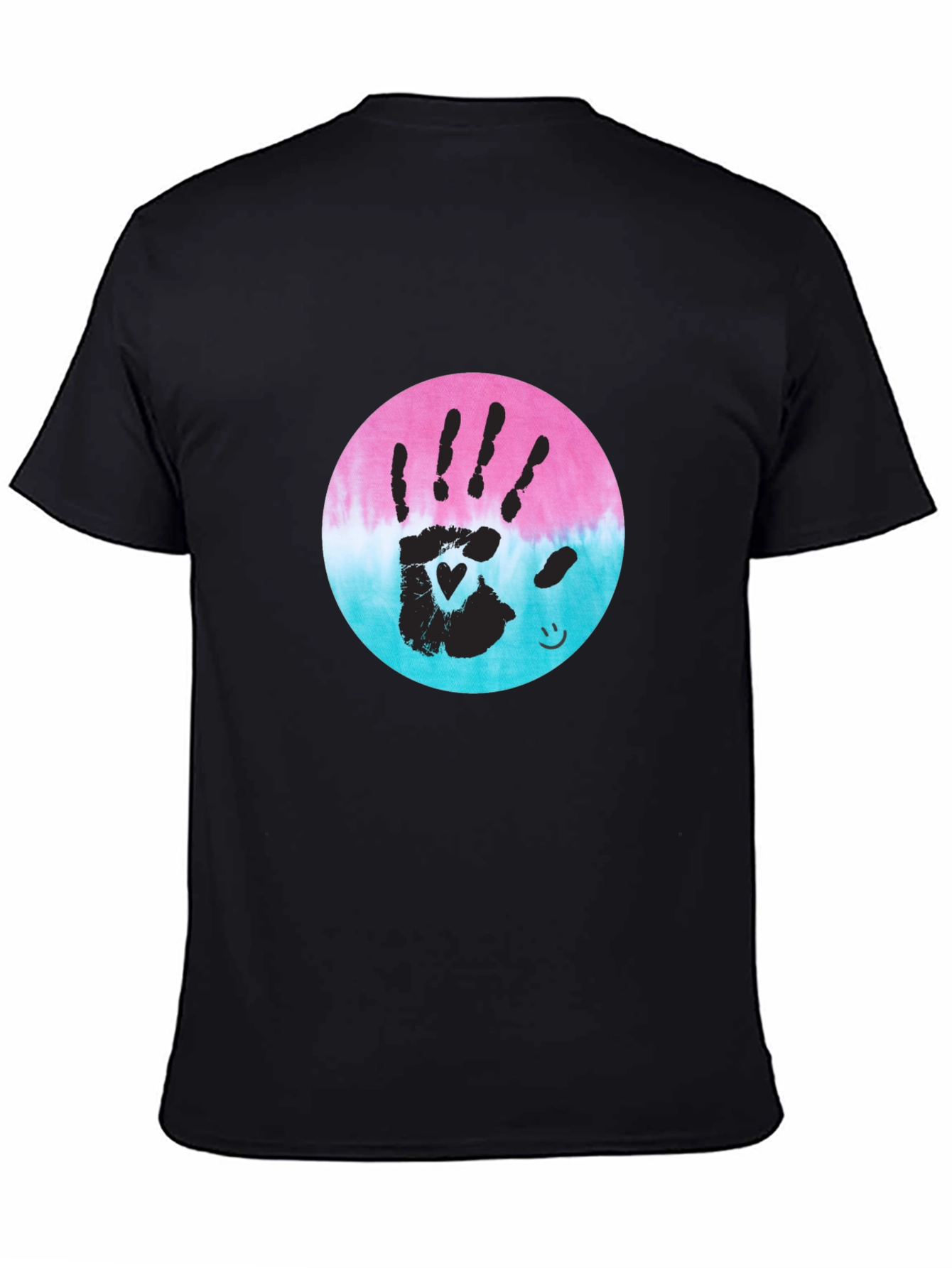 Handprint Heart Tie-Dye Tee - Unique Graphic T-Shirt