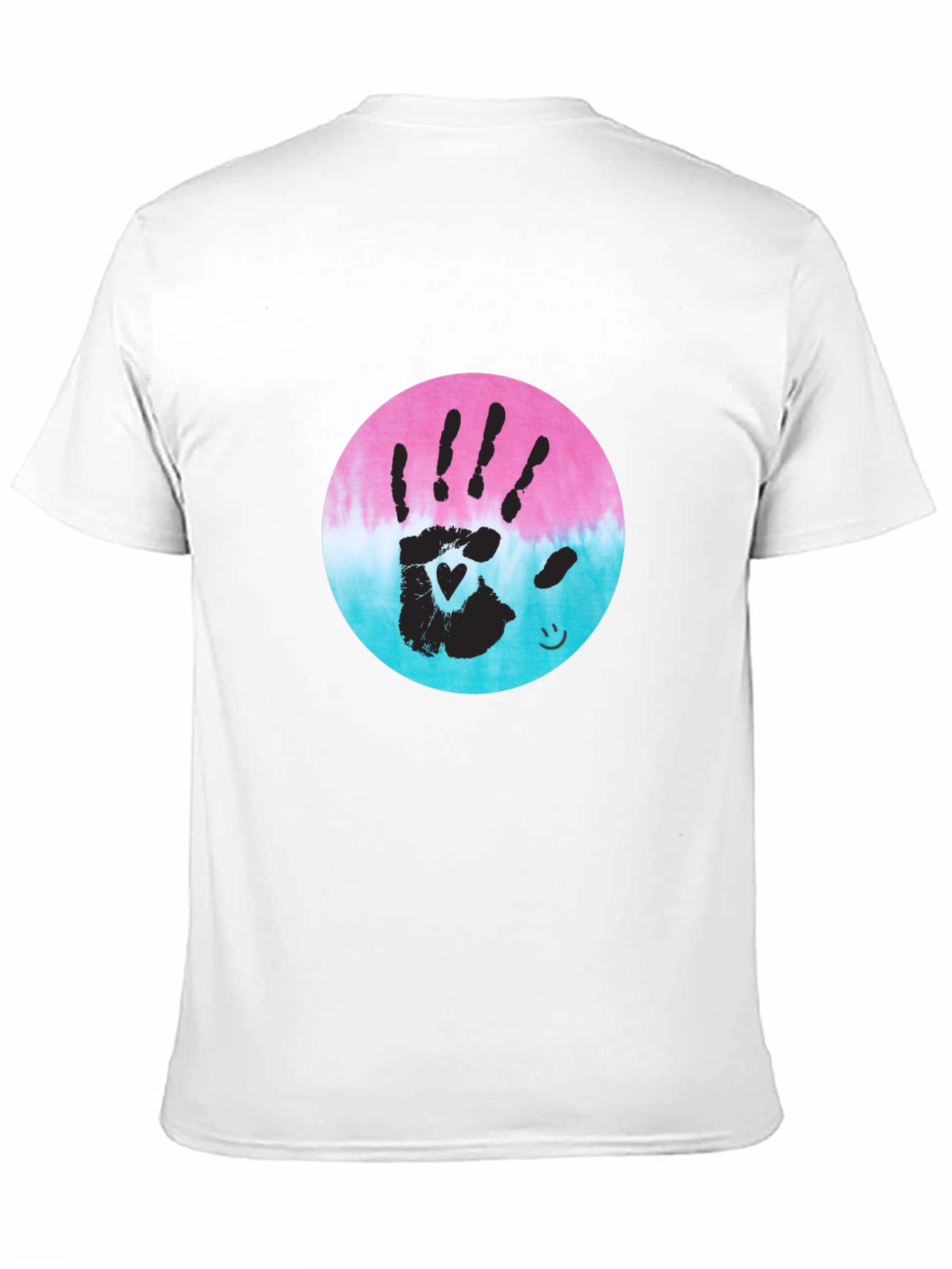 Handprint Heart Tie-Dye Tee - Unique Graphic T-Shirt
