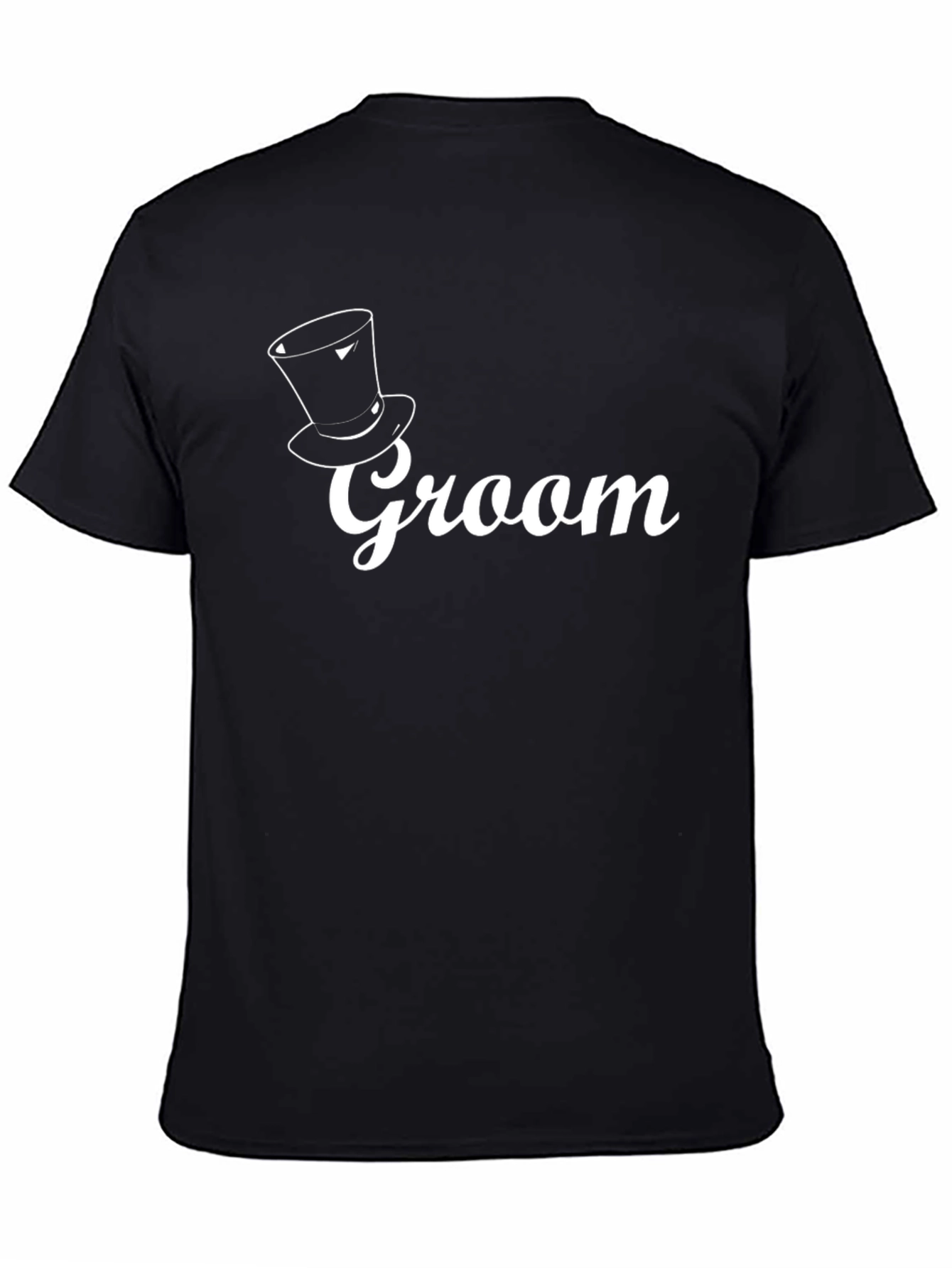 Groom Top Hat Graphic Black T-Shirt
