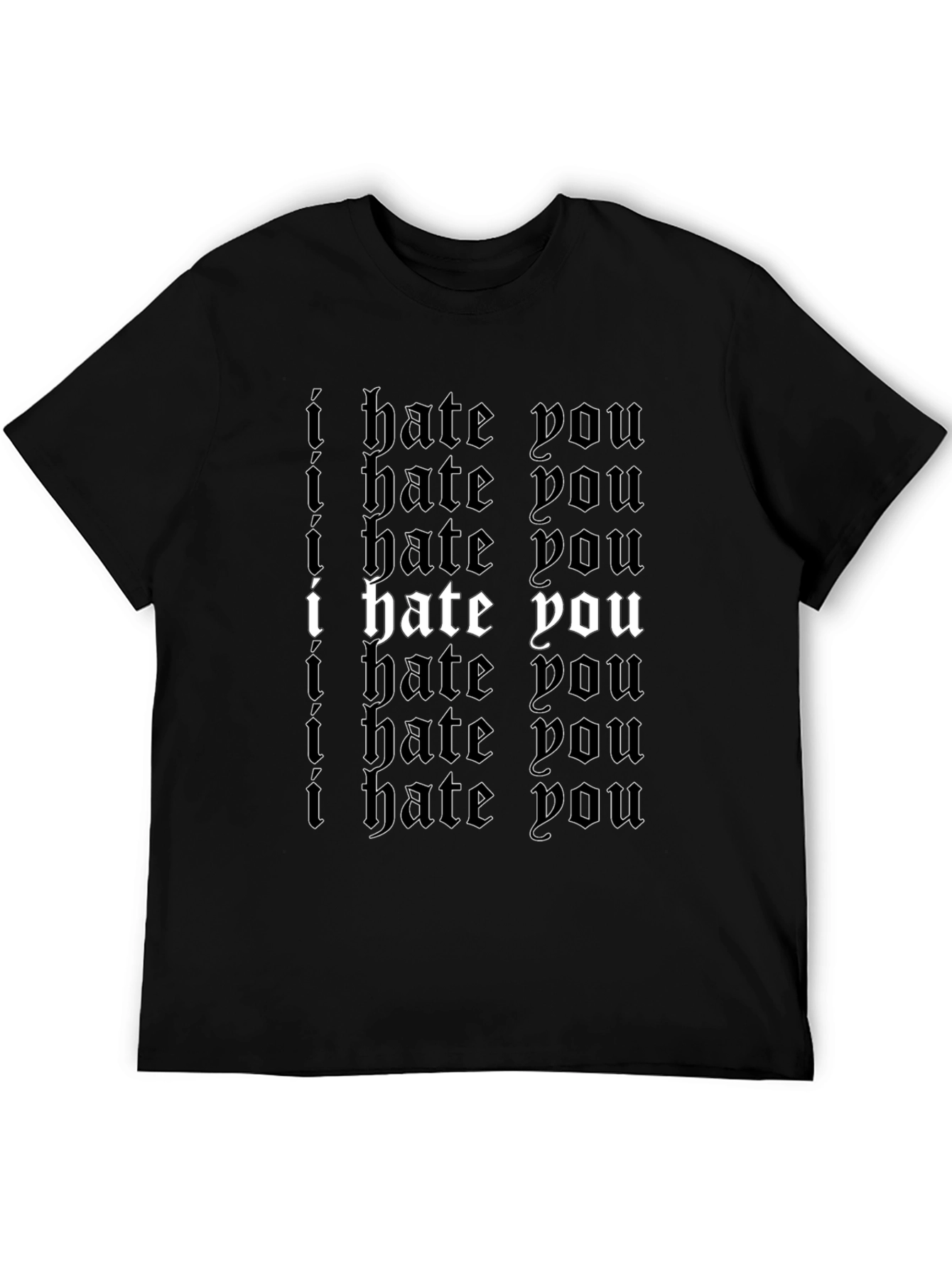 I Hate You T-Shirt - Gothic Style Print