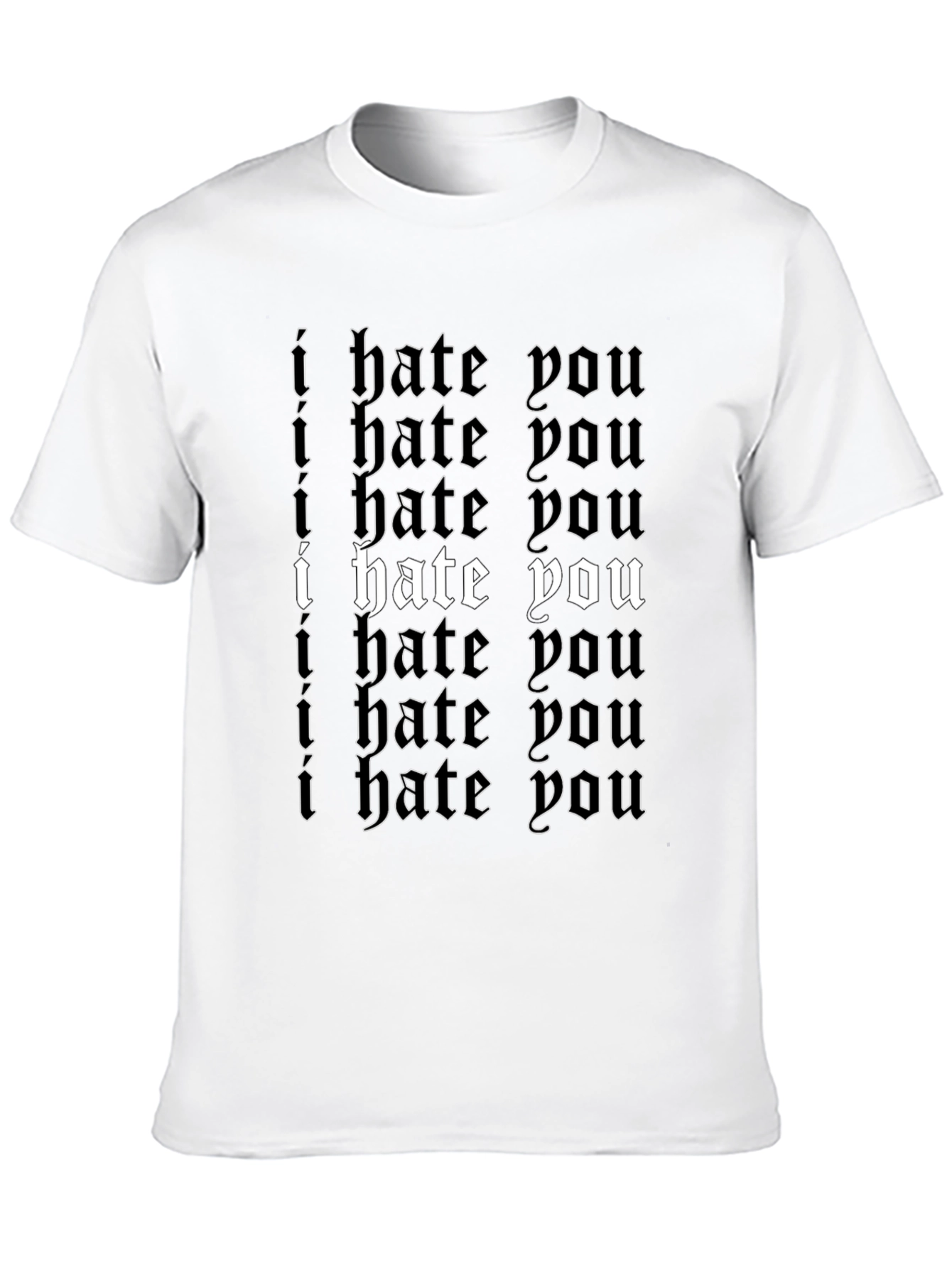 I Hate You T-Shirt - Gothic Style Print