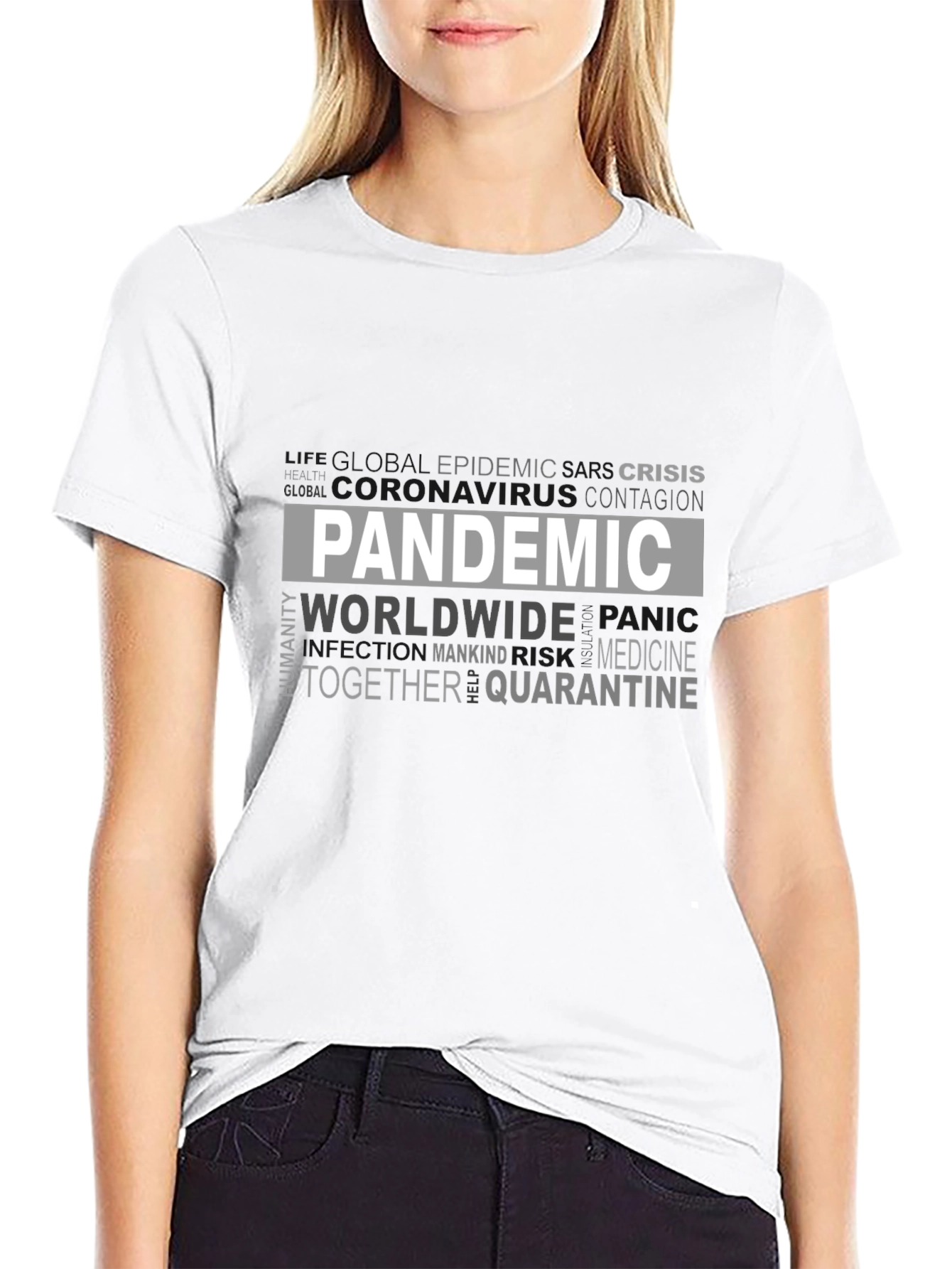 Pandemic Word Cloud Graphic T-Shirt - Unisex Tee
