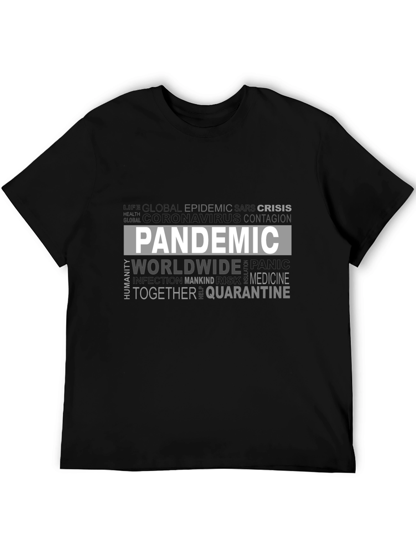 Pandemic Word Cloud Graphic T-Shirt - Unisex Tee