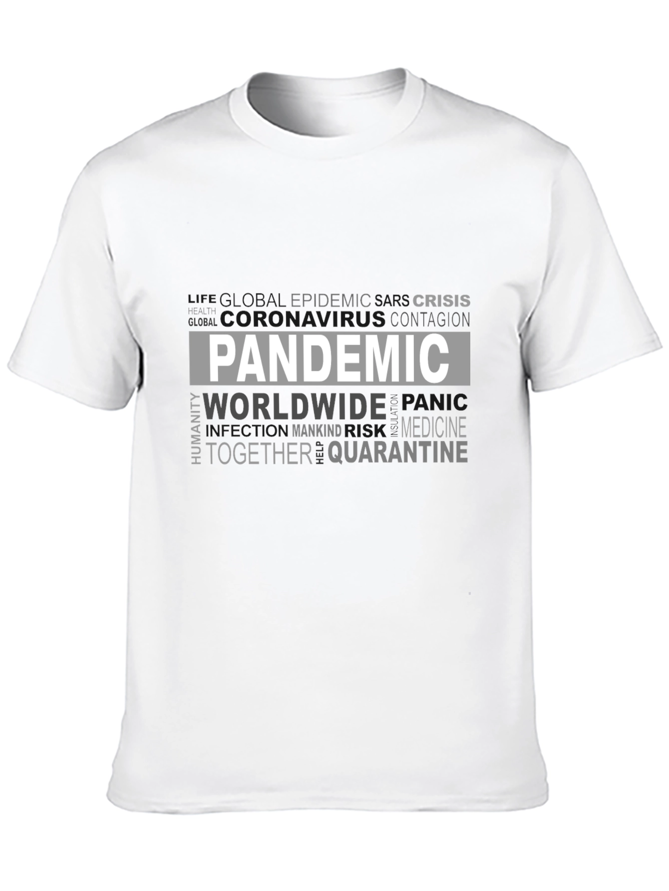 Pandemic Word Cloud Graphic T-Shirt - Unisex Tee