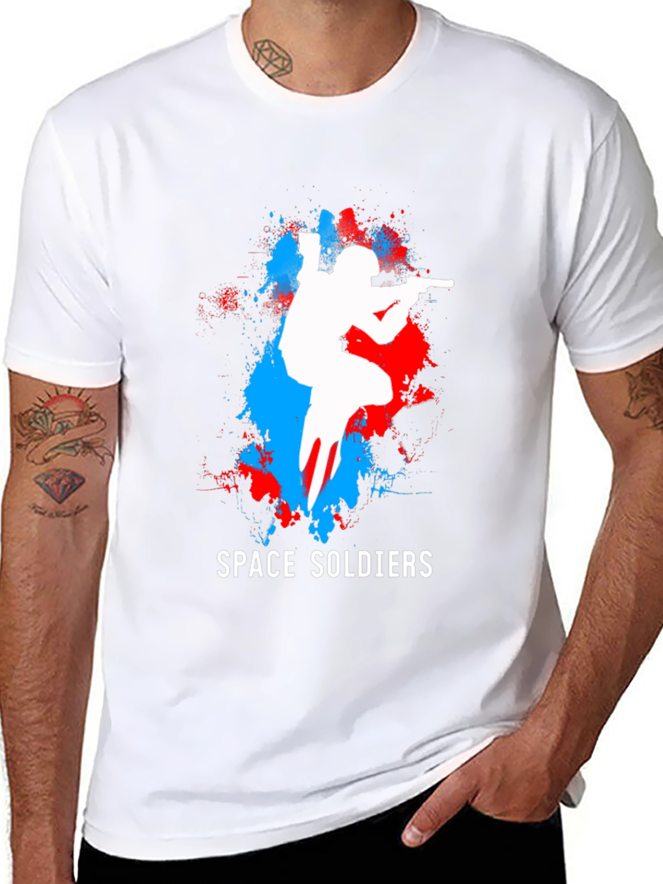 Space Soldiers Graphic T-Shirt - Cool Gamer Tee