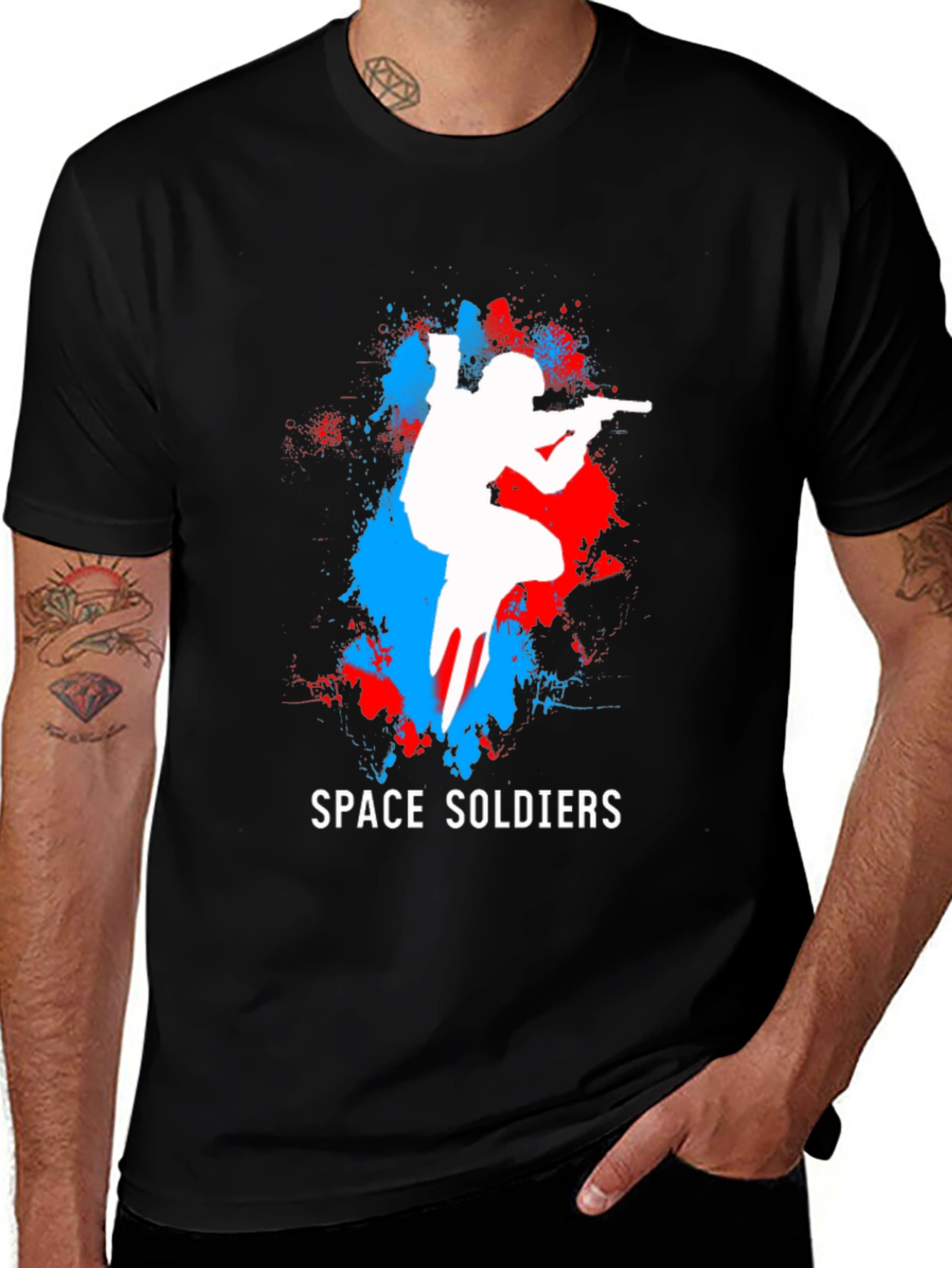 Space Soldiers Graphic T-Shirt - Cool Gamer Tee