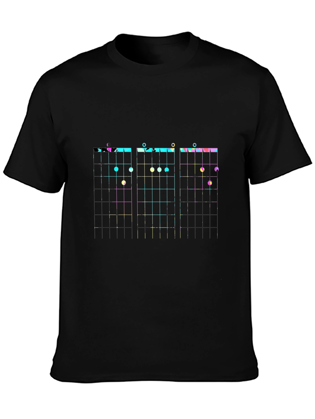 Cool Guitar Chord Chart Black T-Shirt