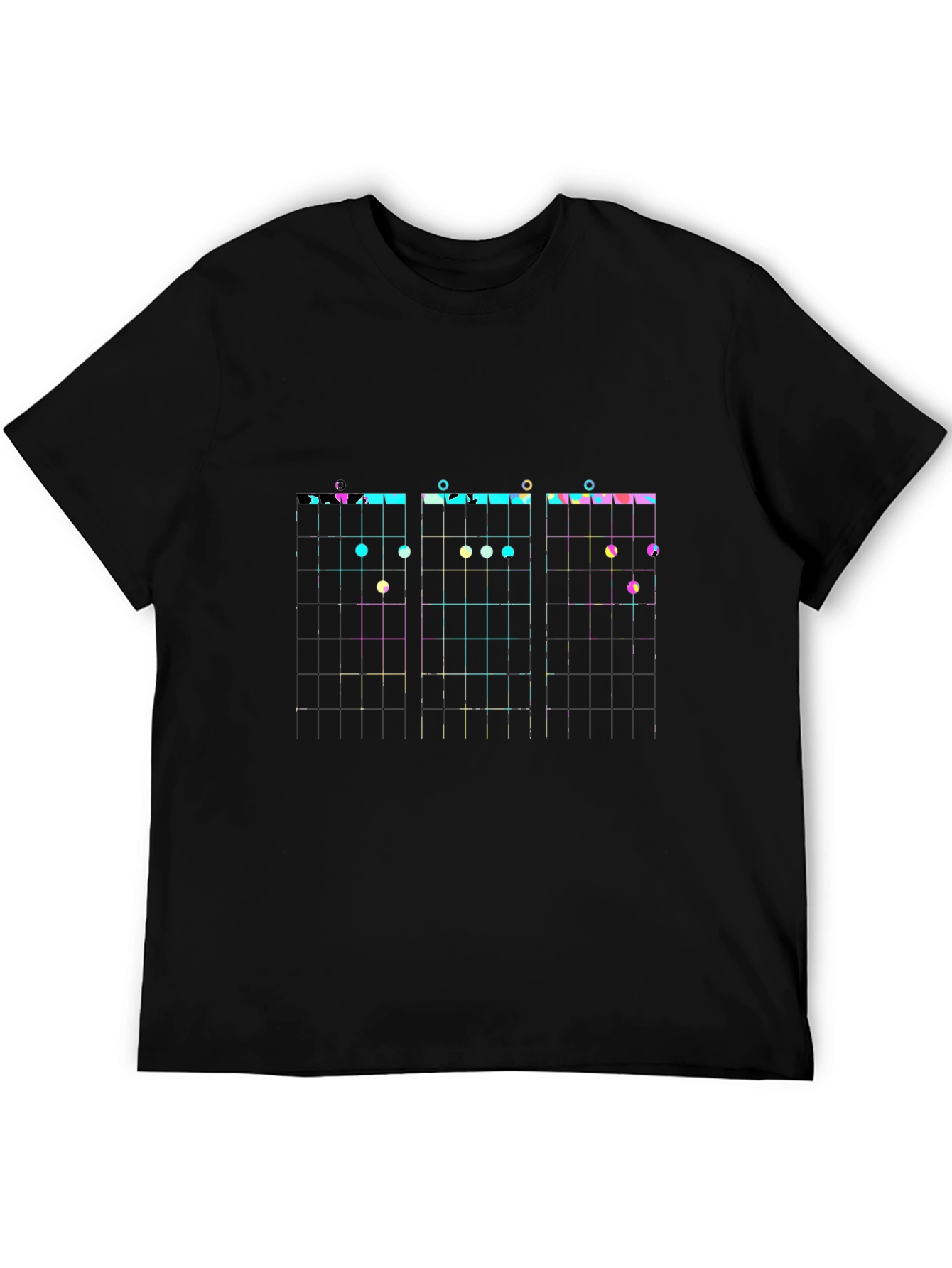 Cool Guitar Chord Chart Black T-Shirt