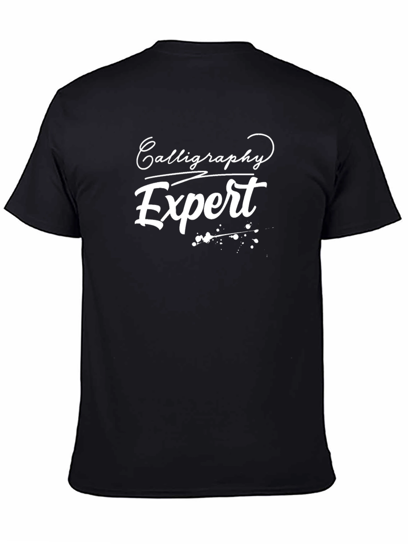 Calligraphy Expert Graphic T-Shirt - Black