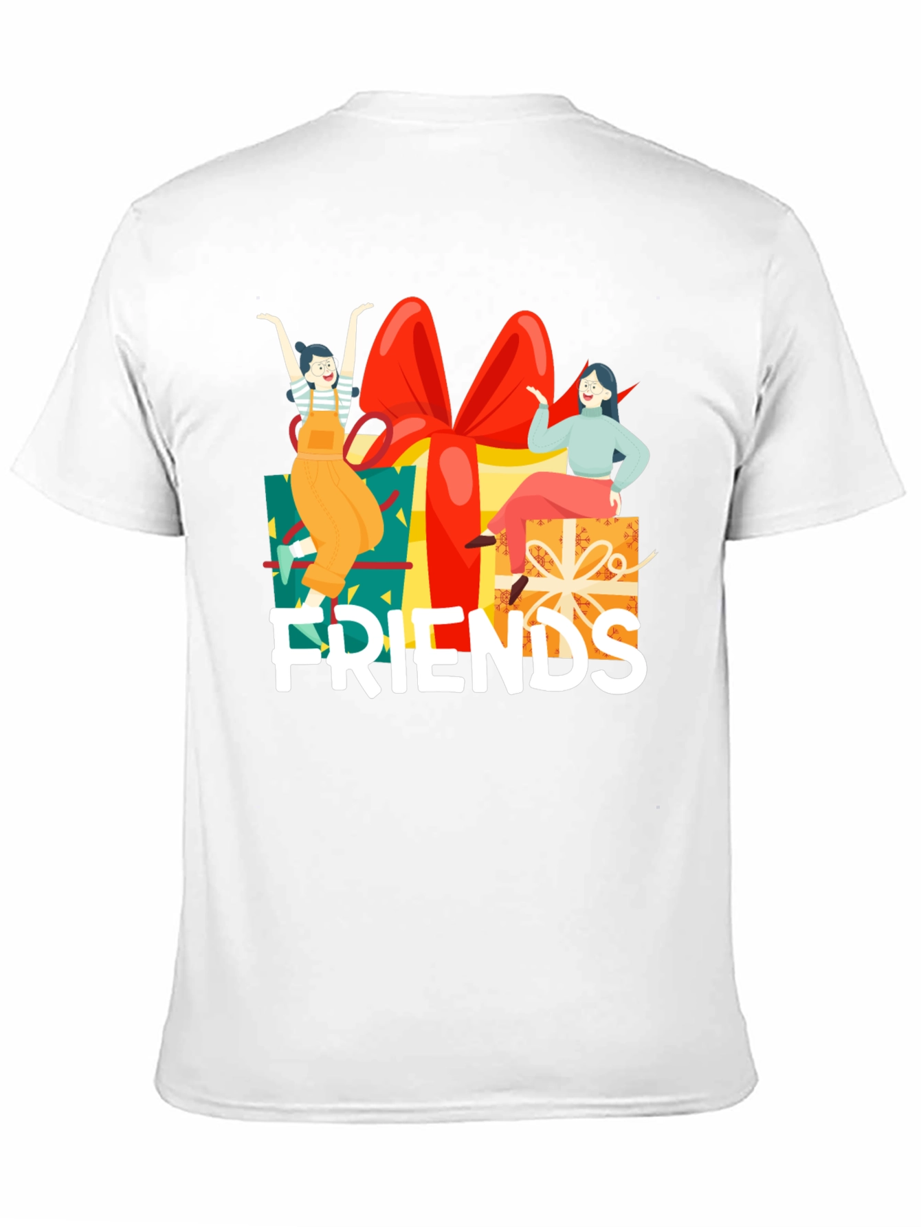 Friends Gift Box Graphic Tee - Unisex Black T-Shirt