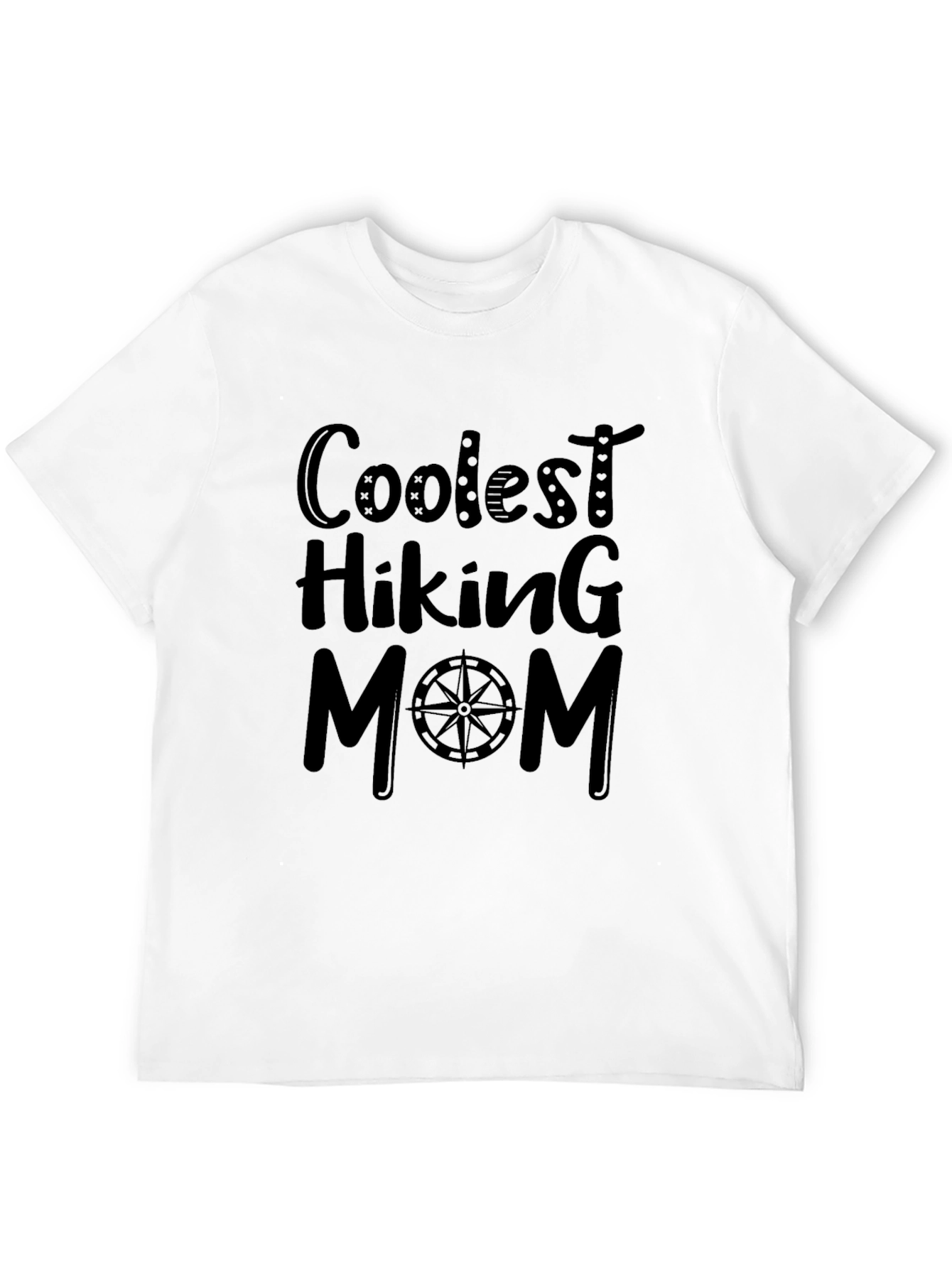 Coolest Hiking Mom Black T-Shirt