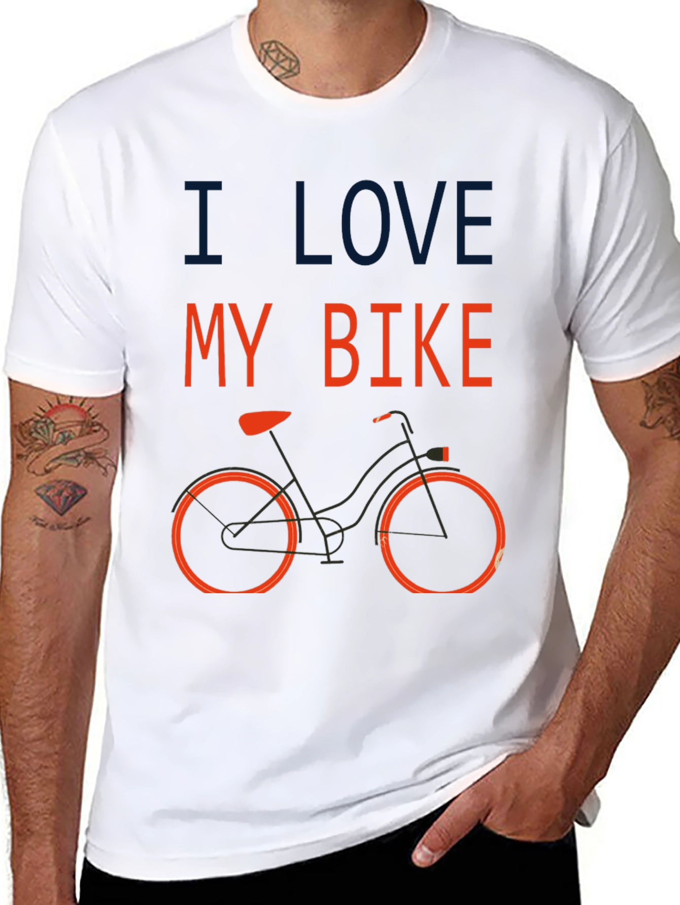 I Love My Bike Graphic T-Shirt - Black
