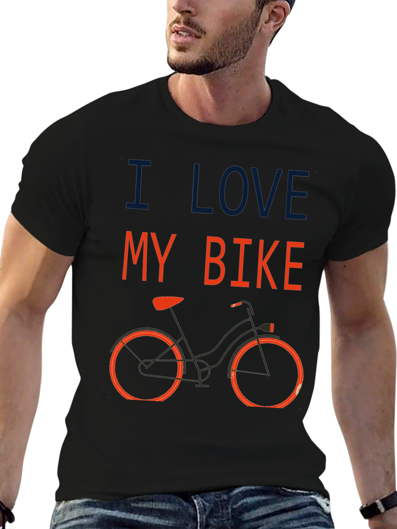 I Love My Bike Graphic T-Shirt - Black