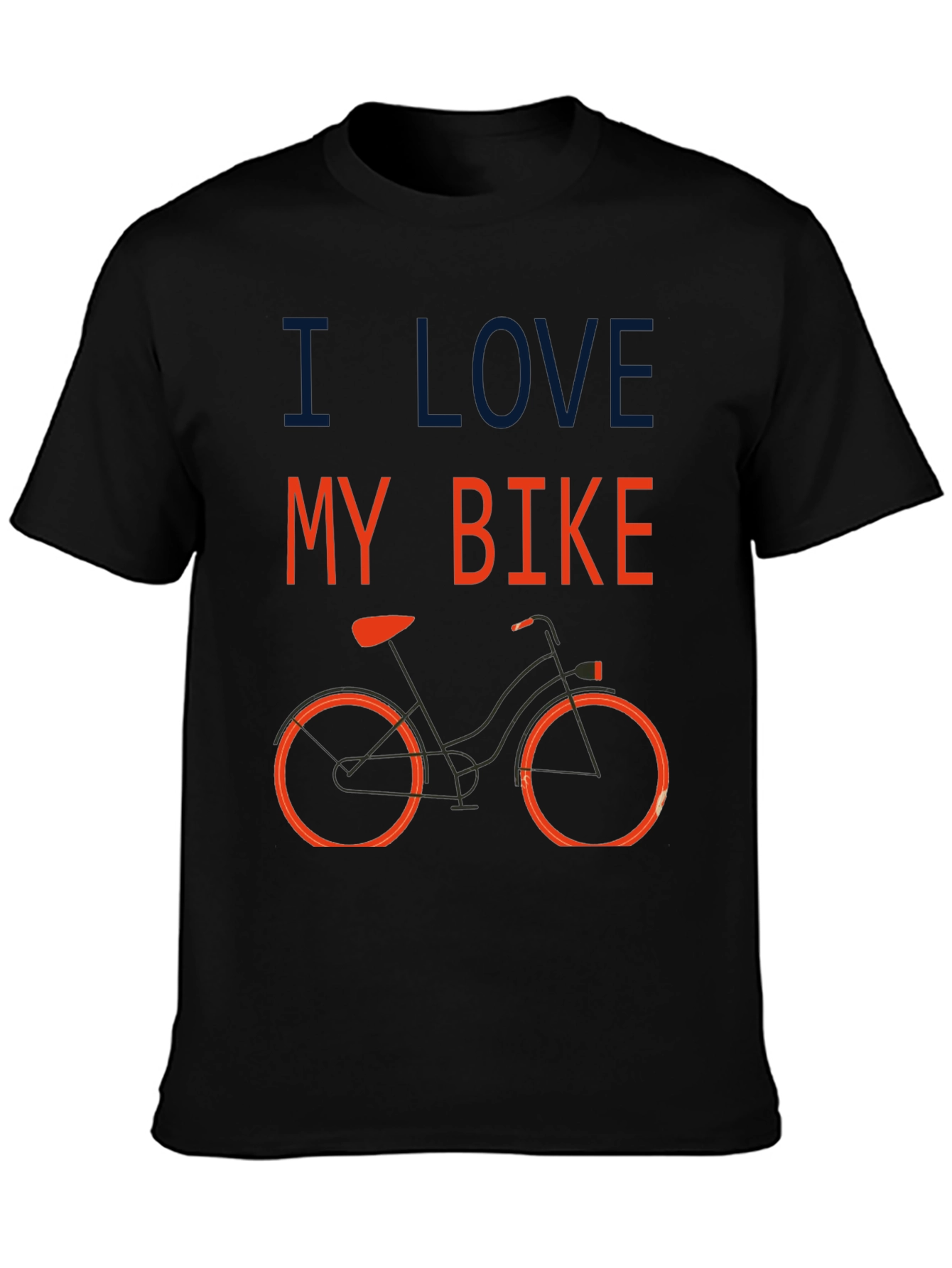 I Love My Bike Graphic T-Shirt - Black