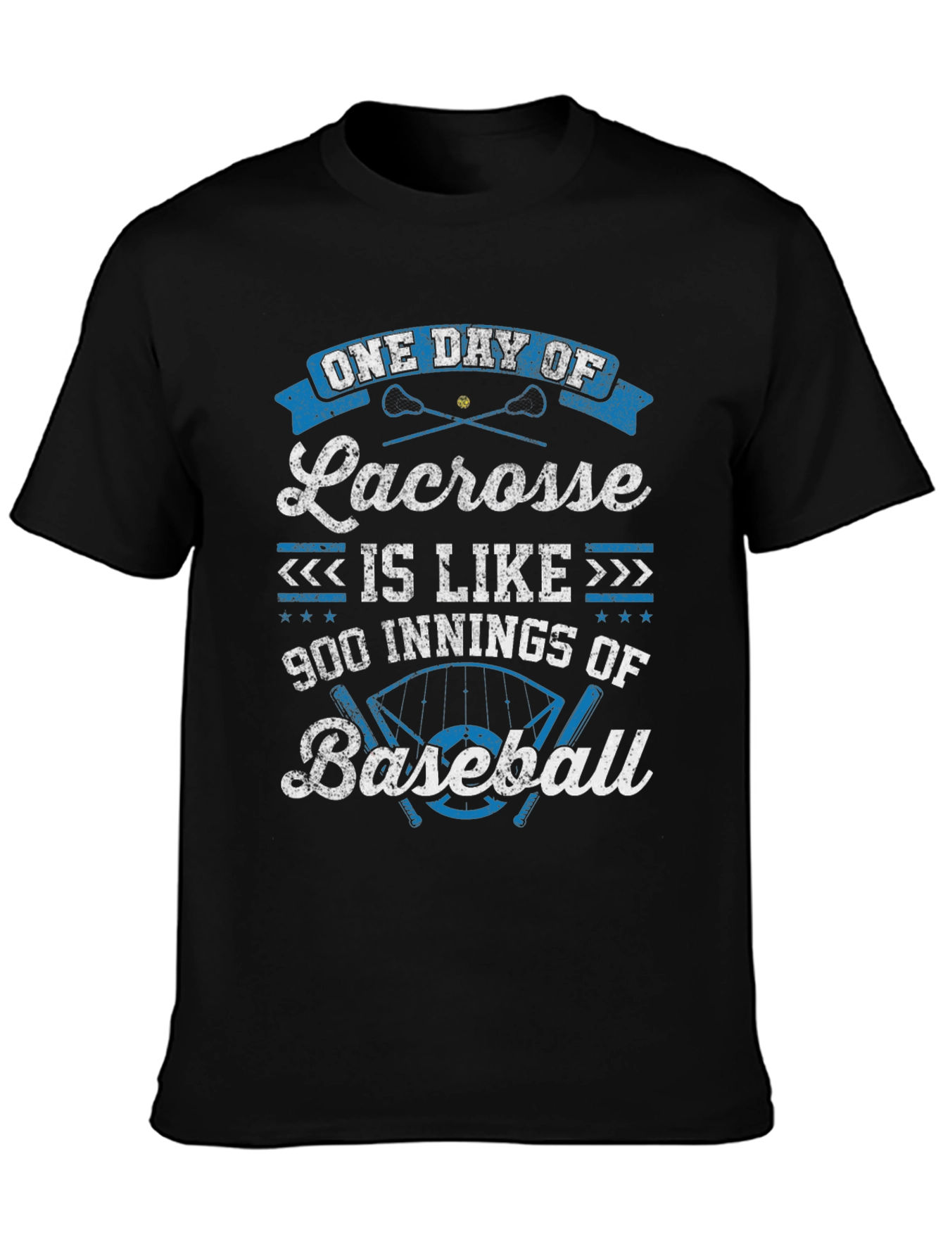 Lacrosse vs Baseball Graphic T-Shirt