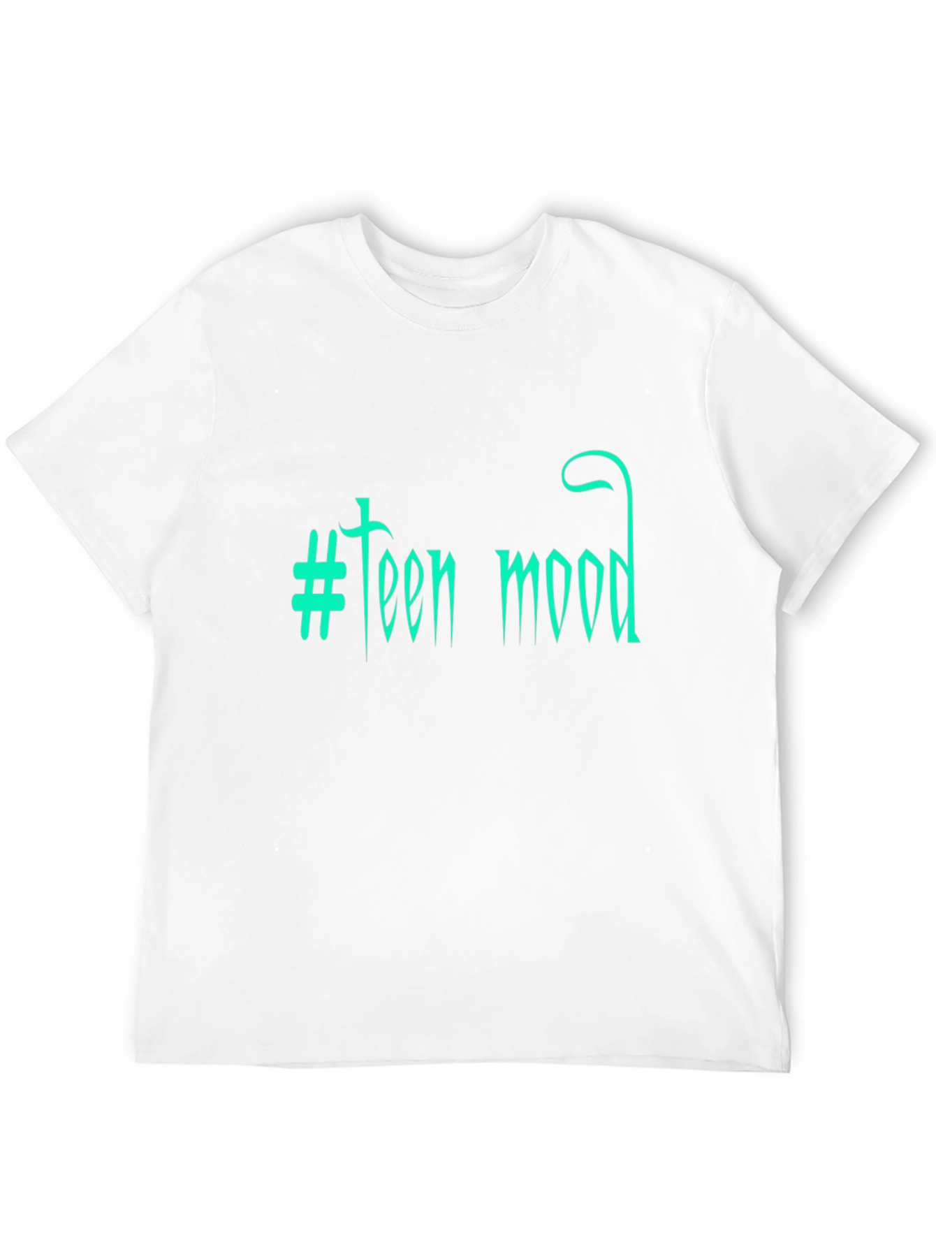 Teen Mood Graphic Tee - Trendy Black T-Shirt