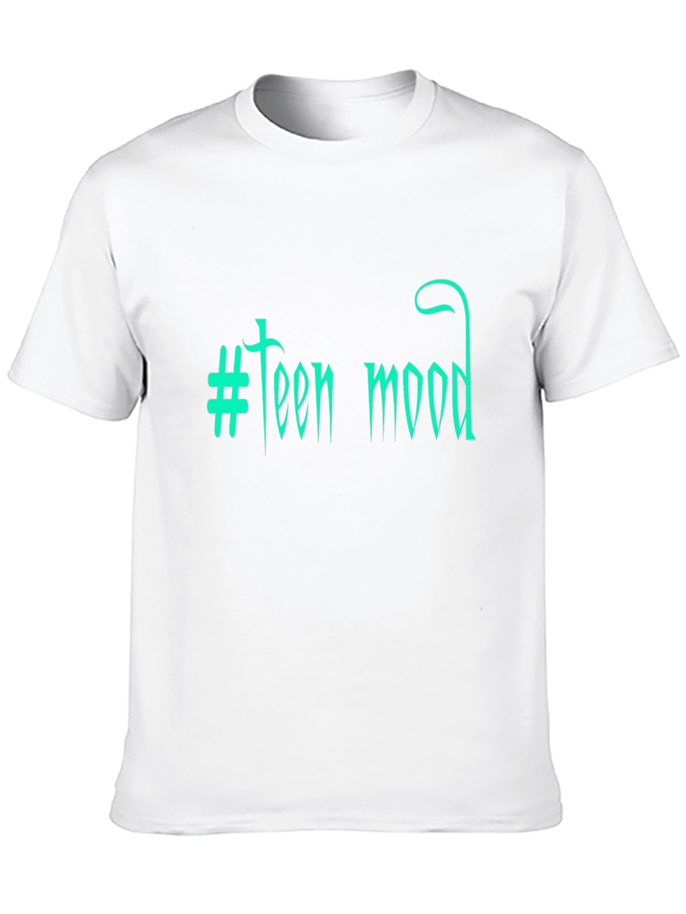 Teen Mood Graphic Tee - Trendy Black T-Shirt