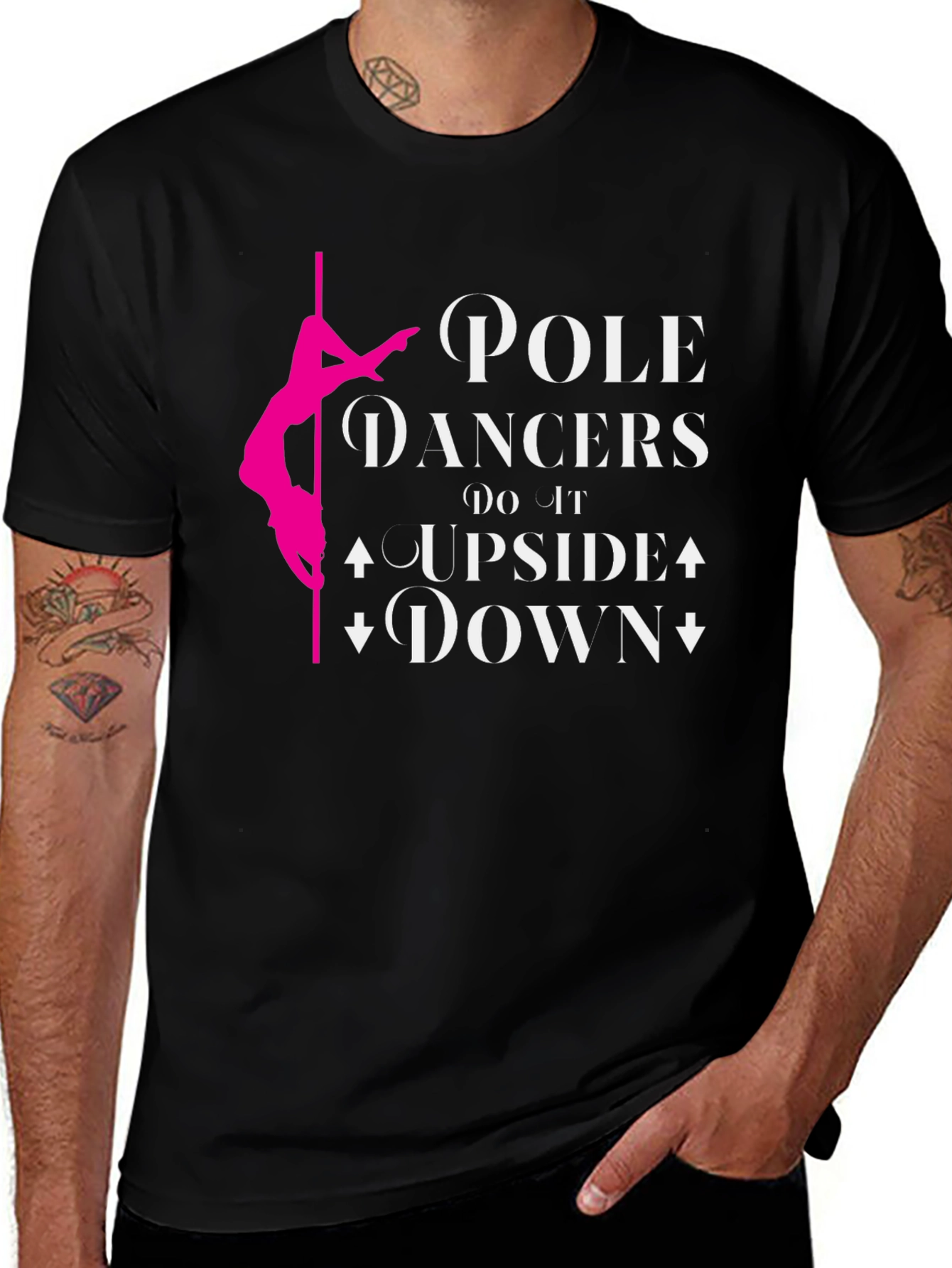 Pole Dancer T-Shirt: Upside Down Fun!