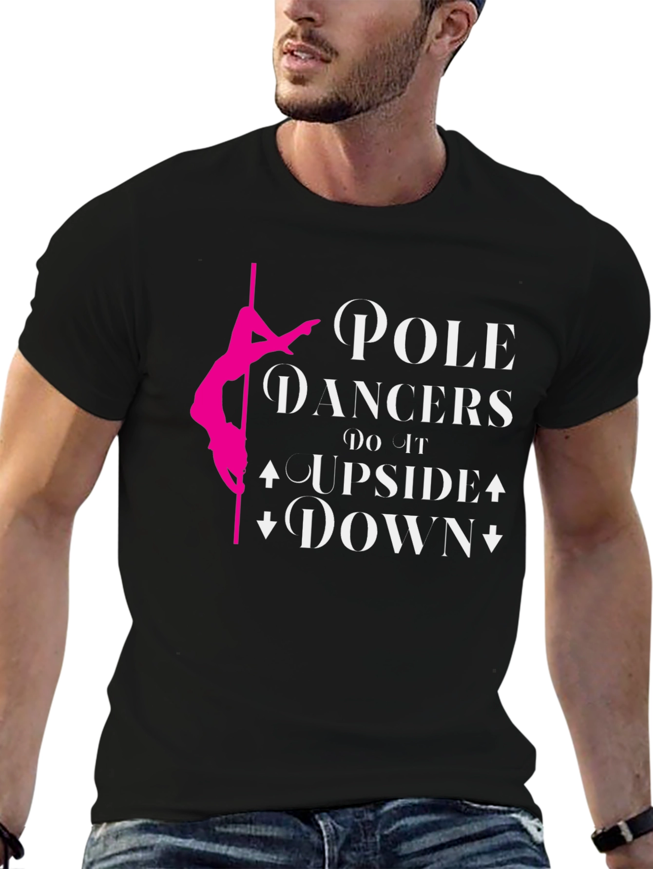 Pole Dancer T-Shirt: Upside Down Fun!