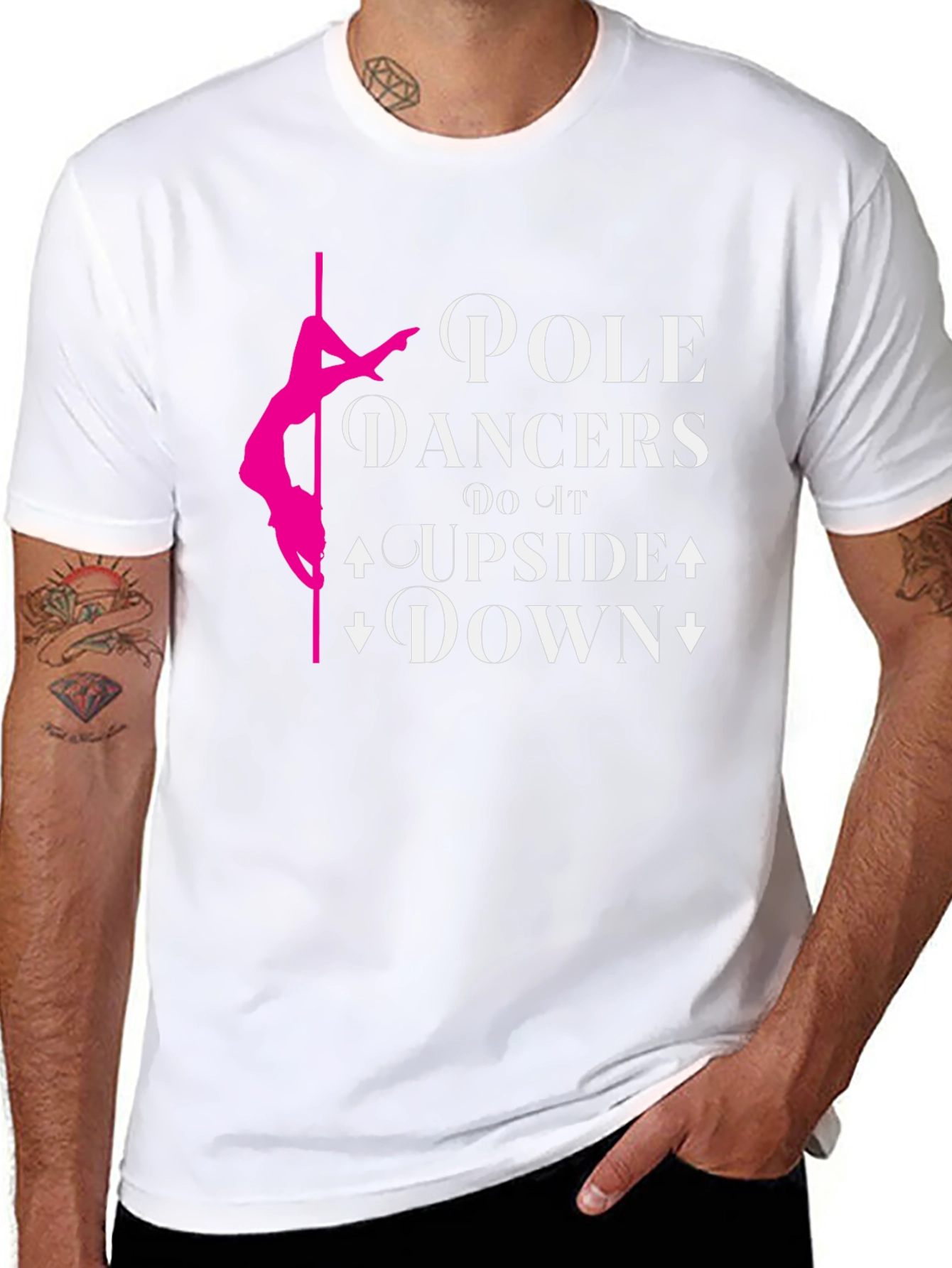 Pole Dancer T-Shirt: Upside Down Fun!