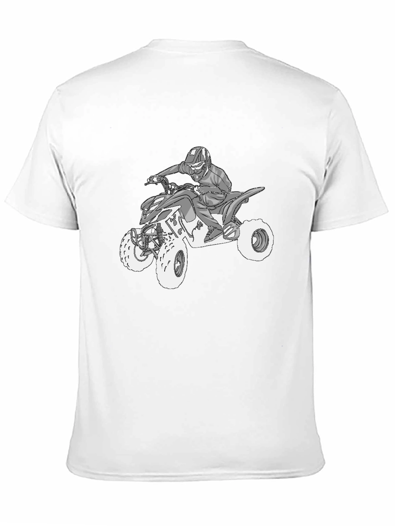 ATV Rider Graphic Tee - Black Cotton T-Shirt