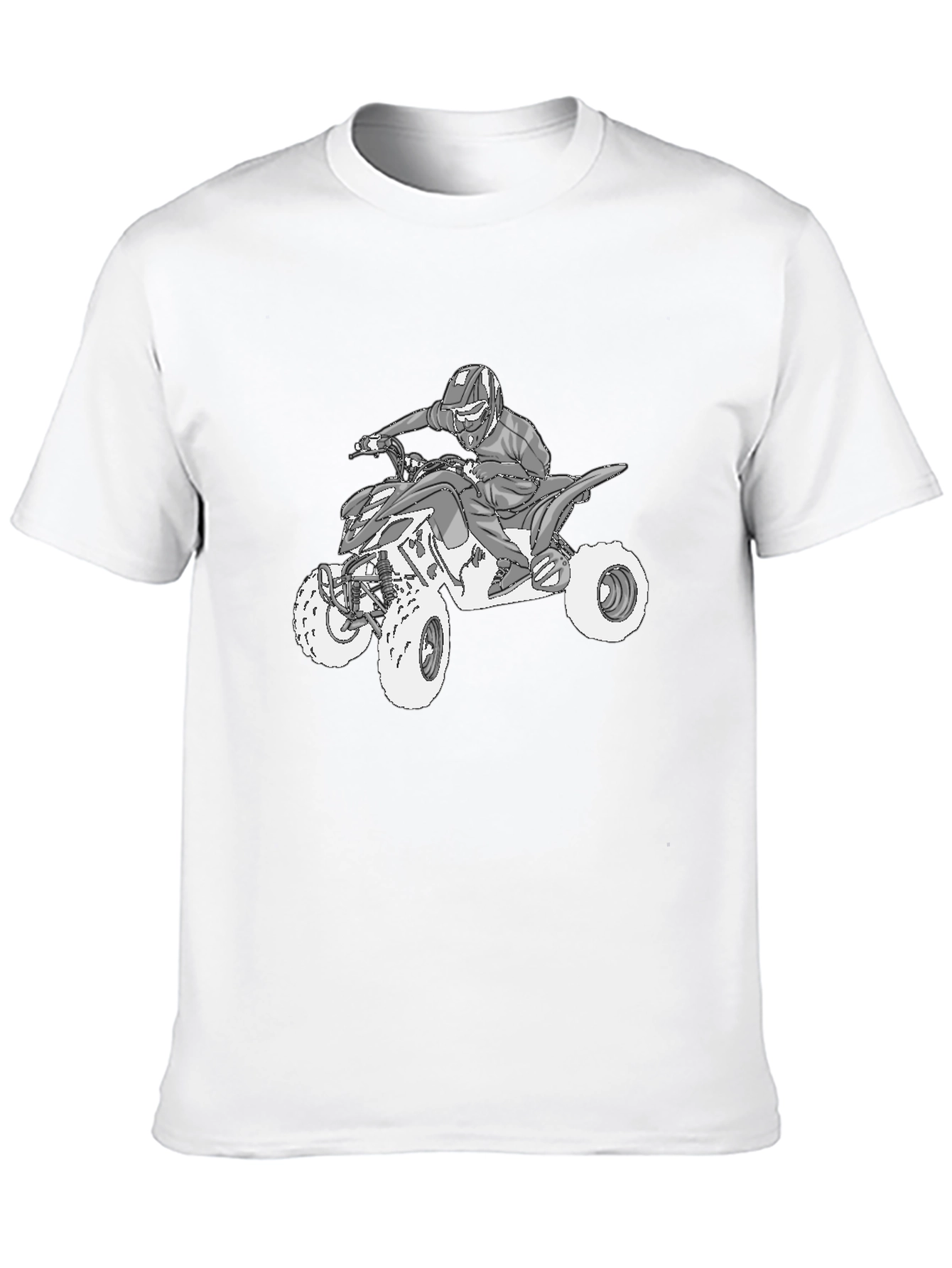ATV Rider Graphic Tee - Black Cotton T-Shirt