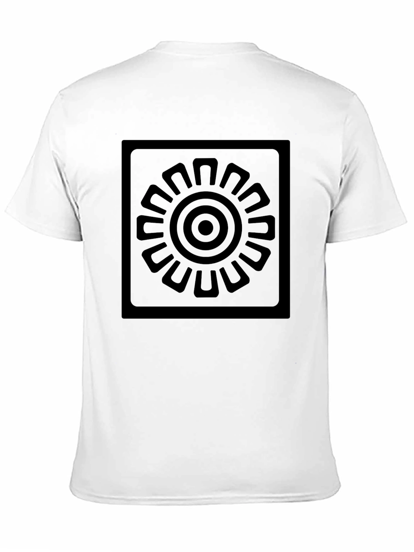 Geometric Sun Graphic Tee - Modern Black T-Shirt