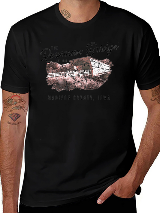Roseman Bridge Iowa Graphic T-Shirt