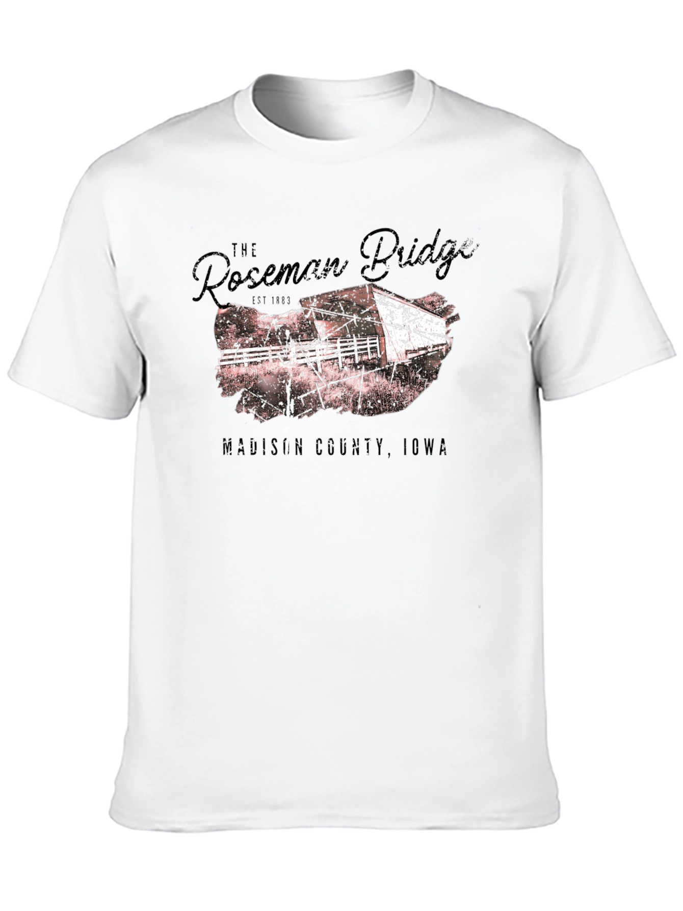 Roseman Bridge Iowa Graphic T-Shirt
