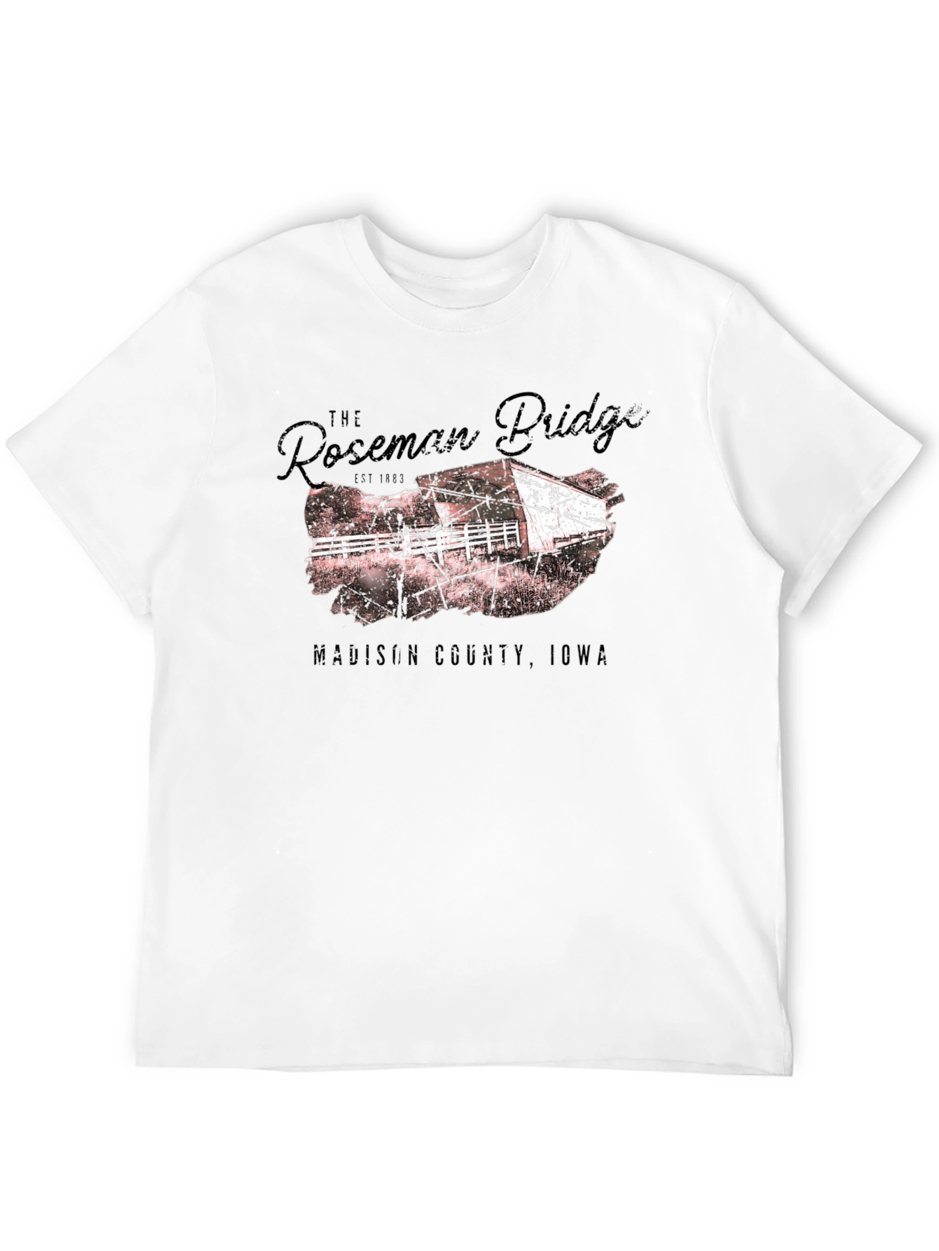 Roseman Bridge Iowa Graphic T-Shirt