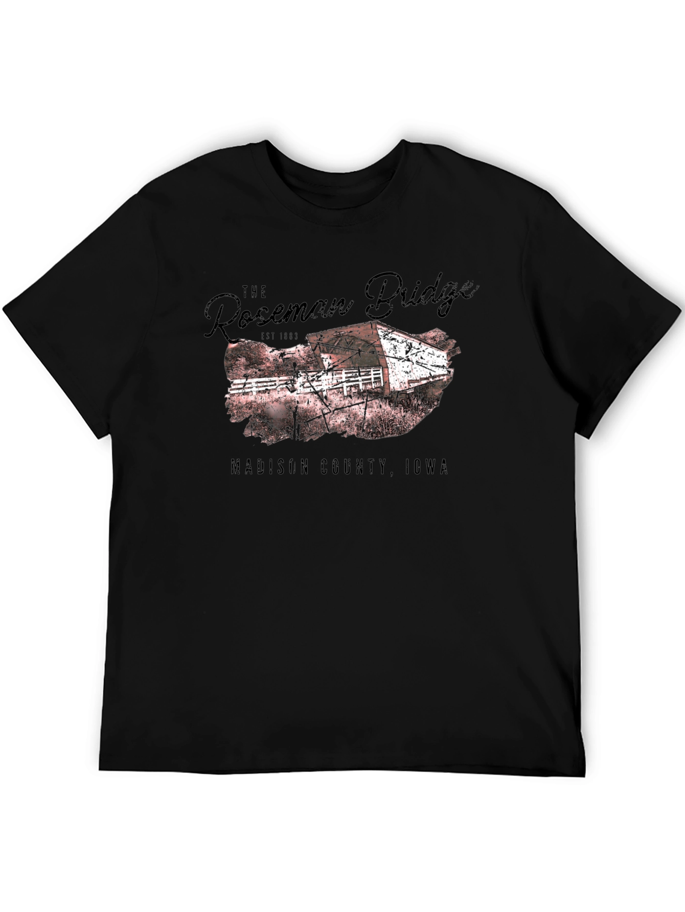Roseman Bridge Iowa Graphic T-Shirt